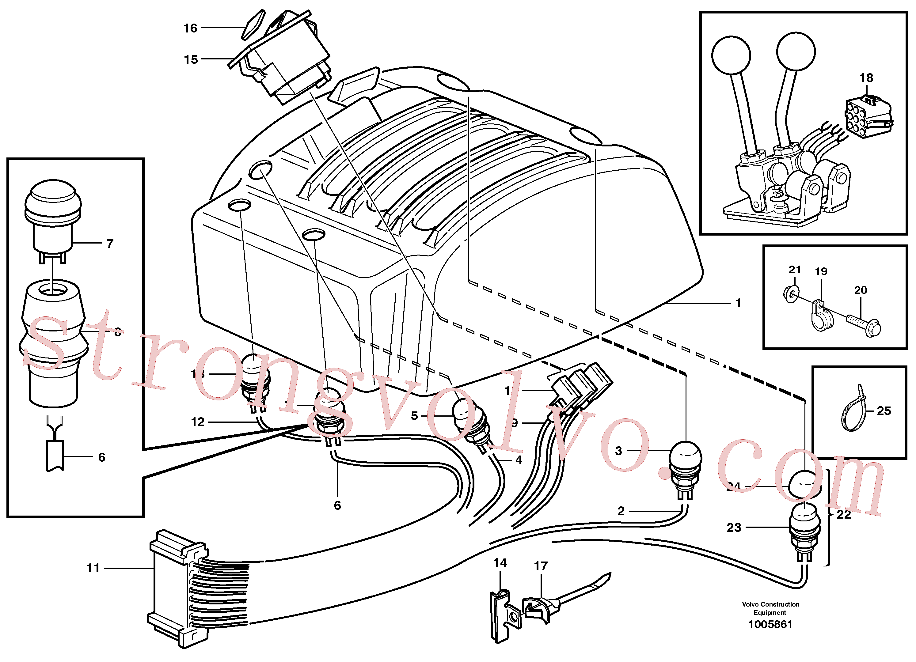 VOE11039681 Volvo Cablagem, válvula servomotora(1005861 Montagem)