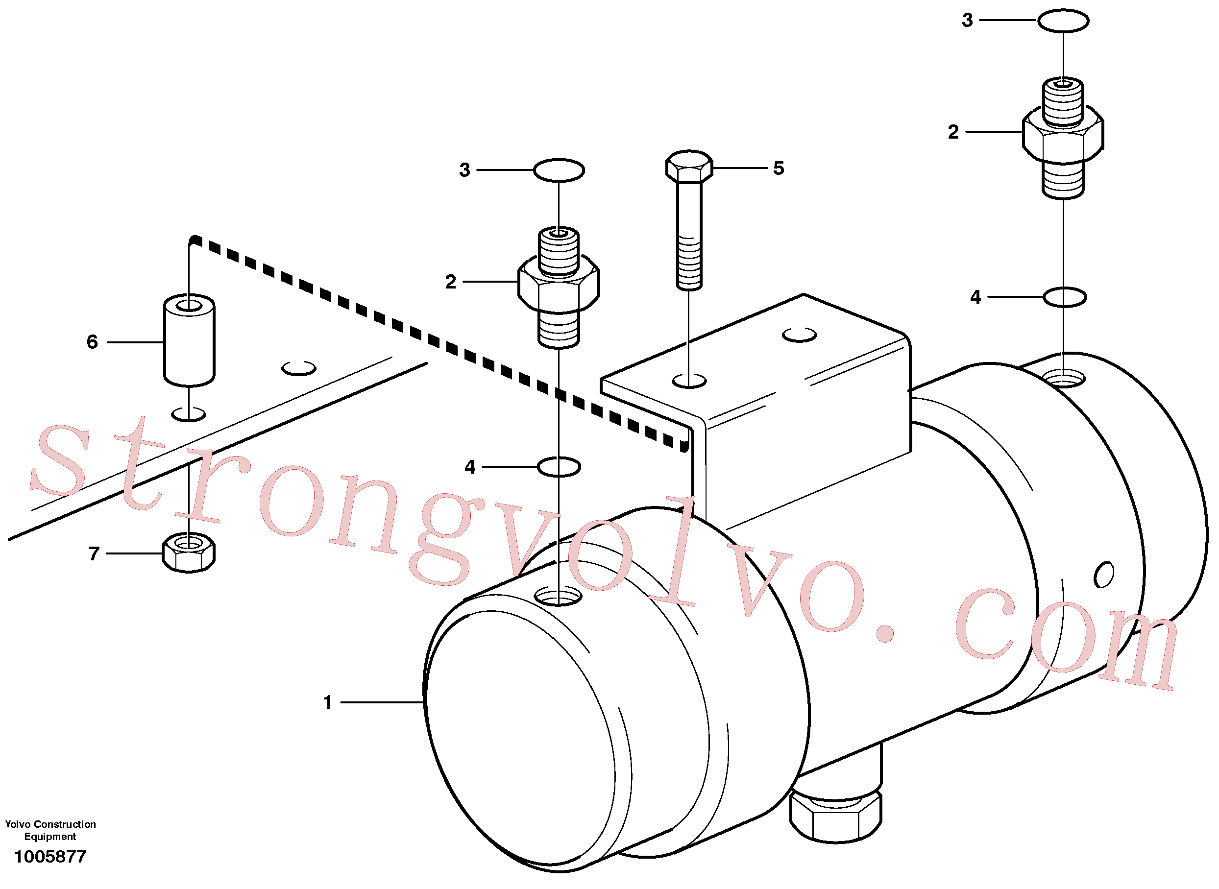 PJ5600200 Volvo Cilindro amortecedor com acessórios(1005877 Montagem)