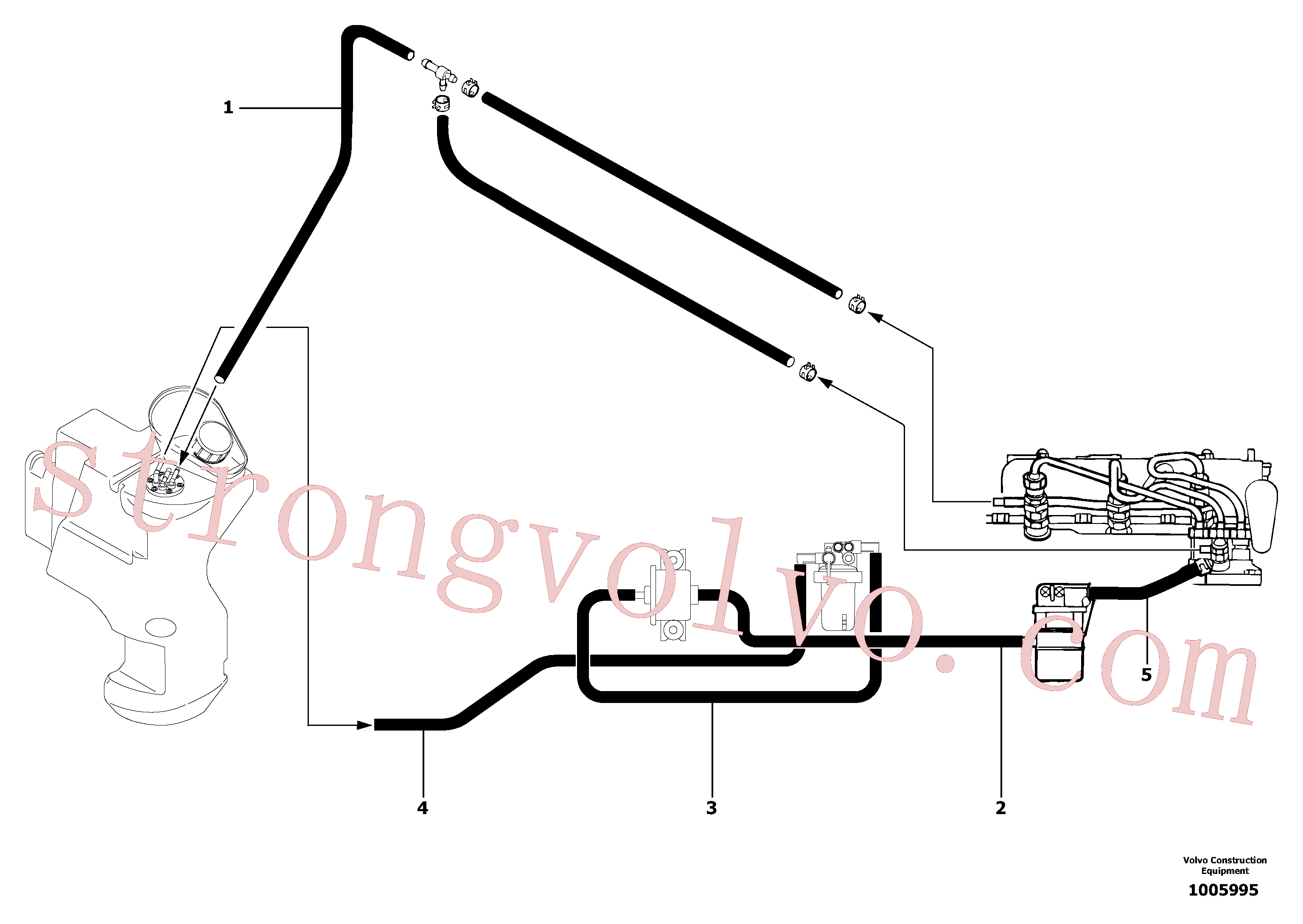 VOE11801991 Volvo Circuito de combustível(1005995 Montagem)