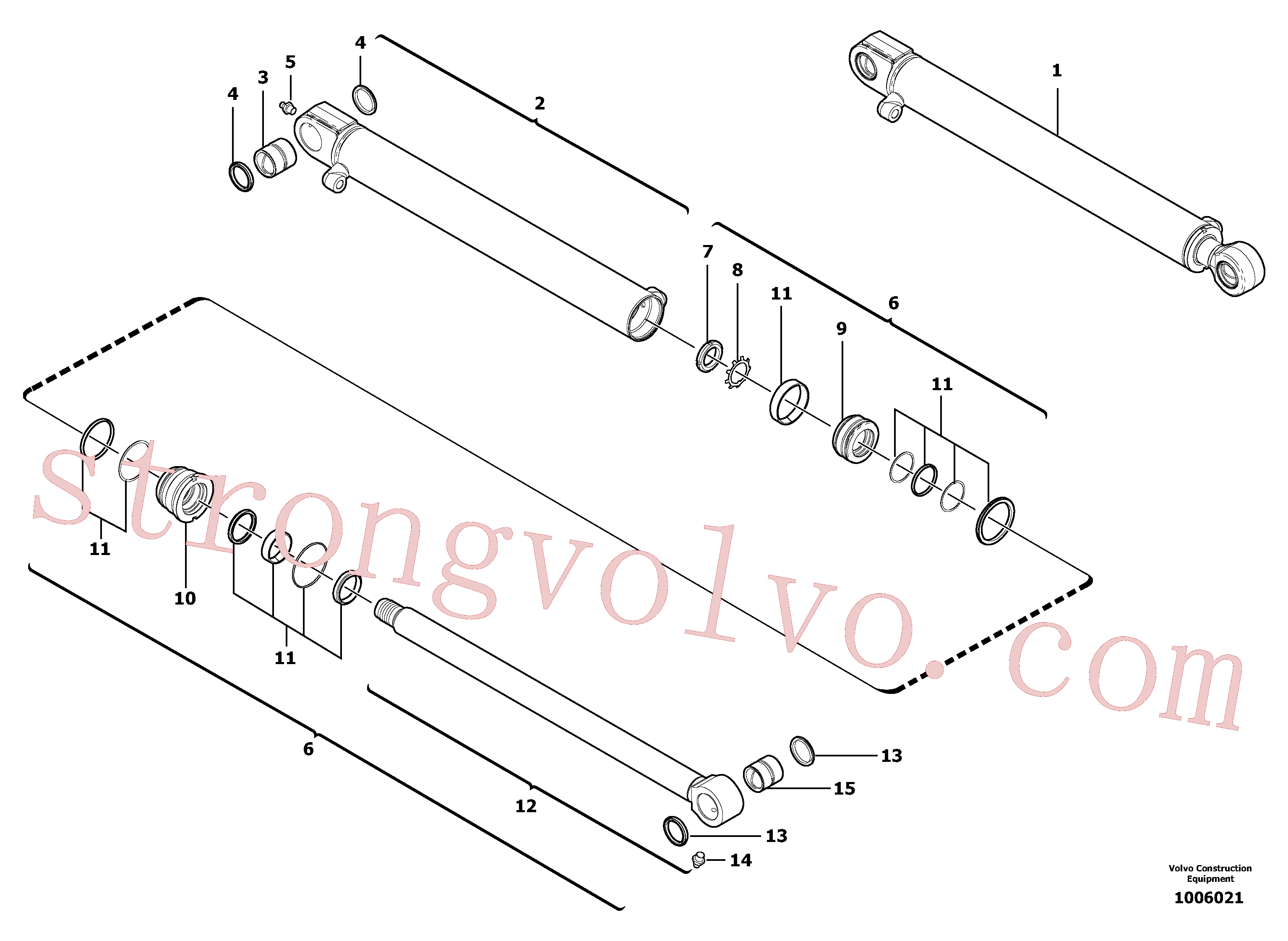 VOE11800611 Cilindro Volvo escavadeira