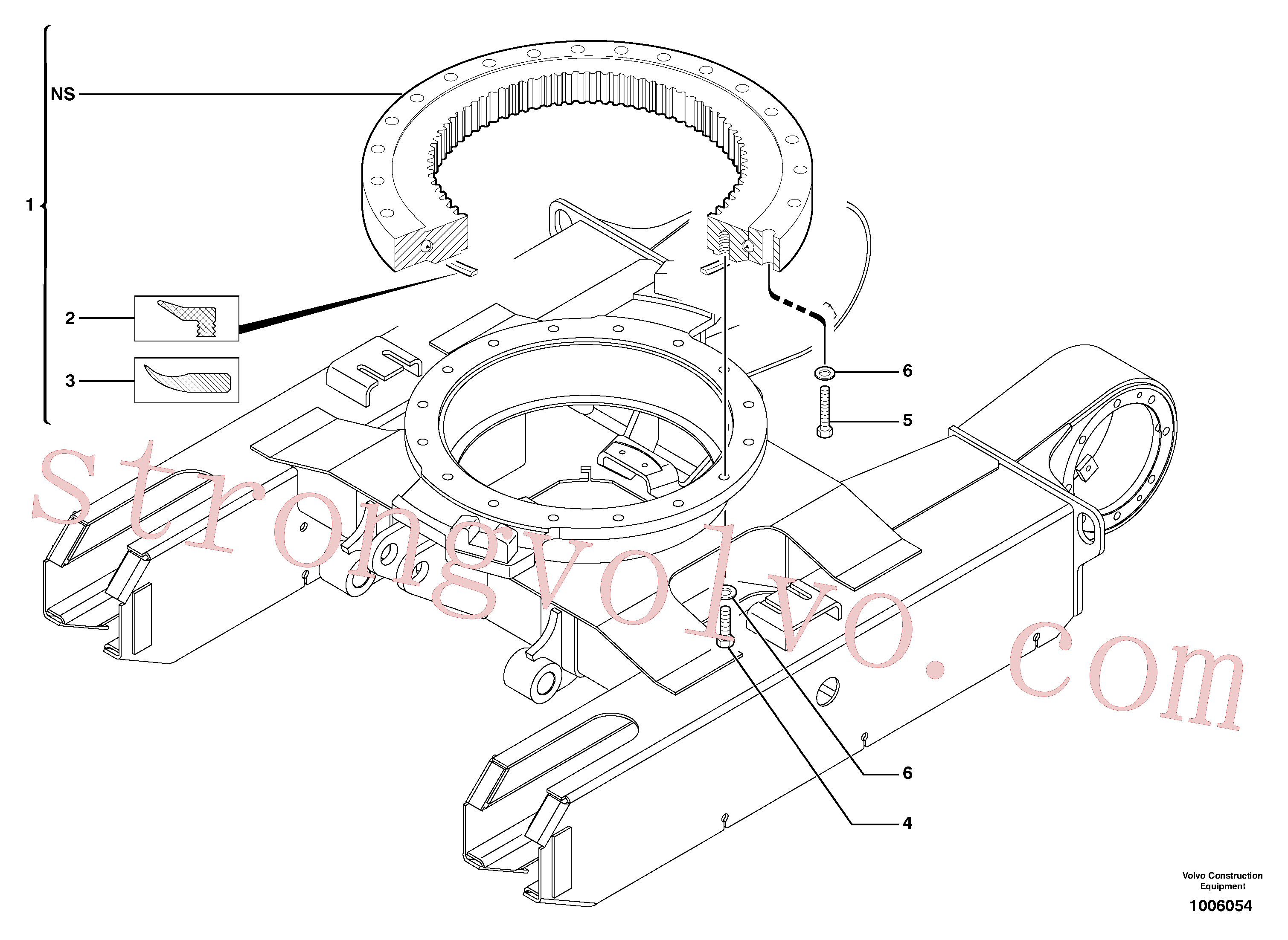 PJ4380179 Volvo Anel de rotação(1006054 Montagem)