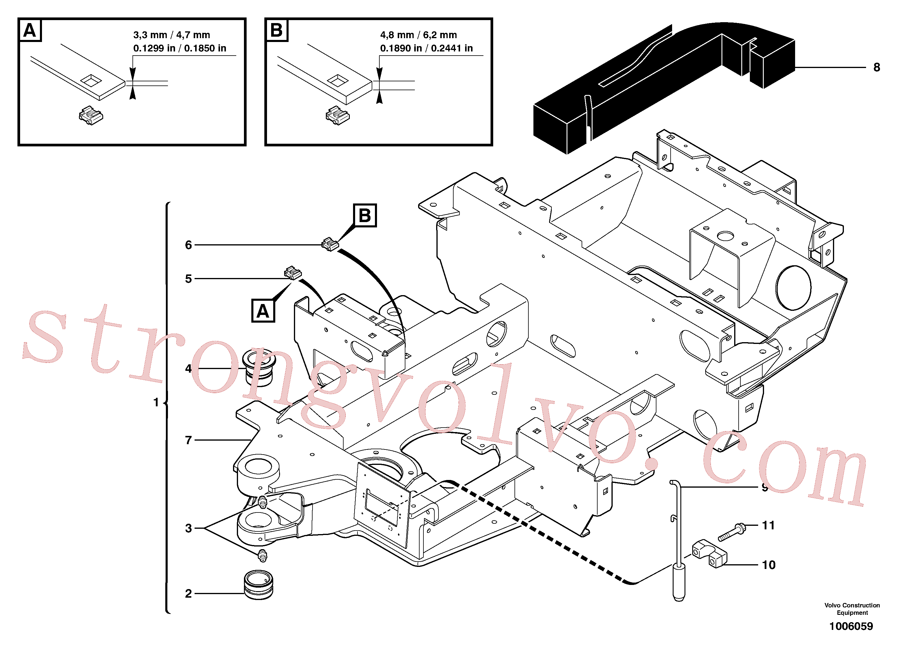Volvo Acessórios para escavadeira PJ3880074 Bucha Acessórios