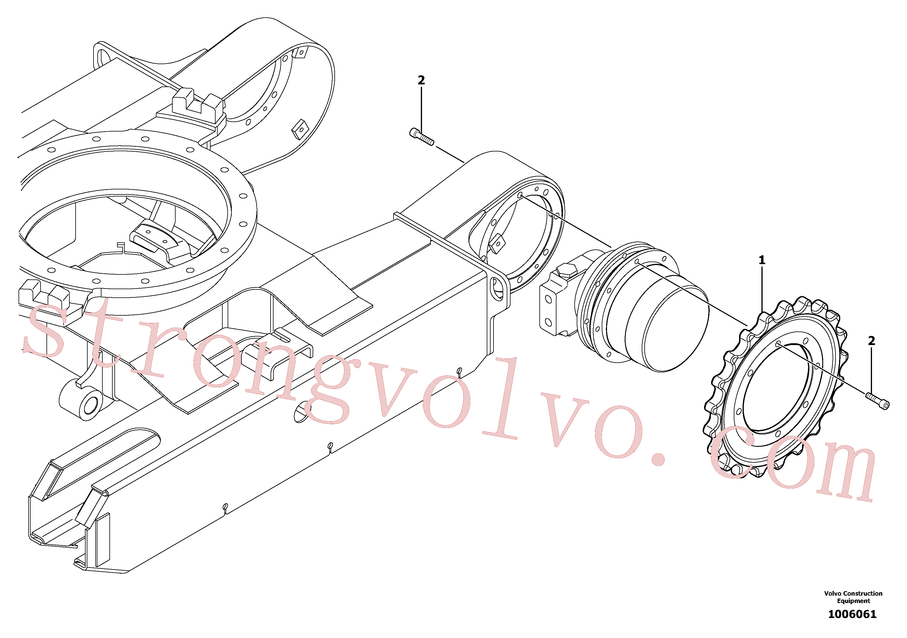 VOE13949434 Volvo Conjunto do motor da engrenagem de curso / roda dentada(1006061 Montagem)