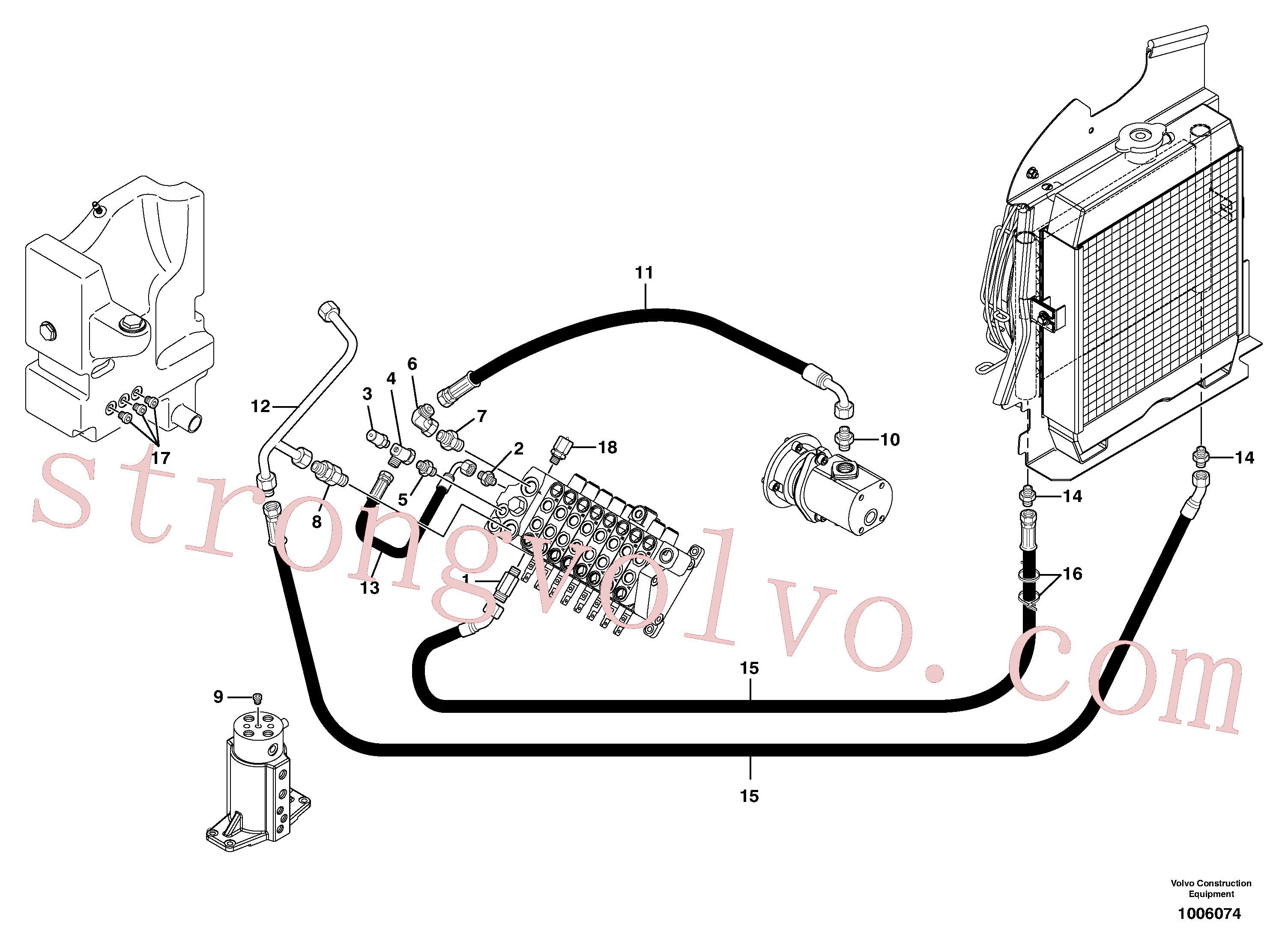 Volvo VOE11801465 Válvula de palheta Volvo Acessórios para escavadeira