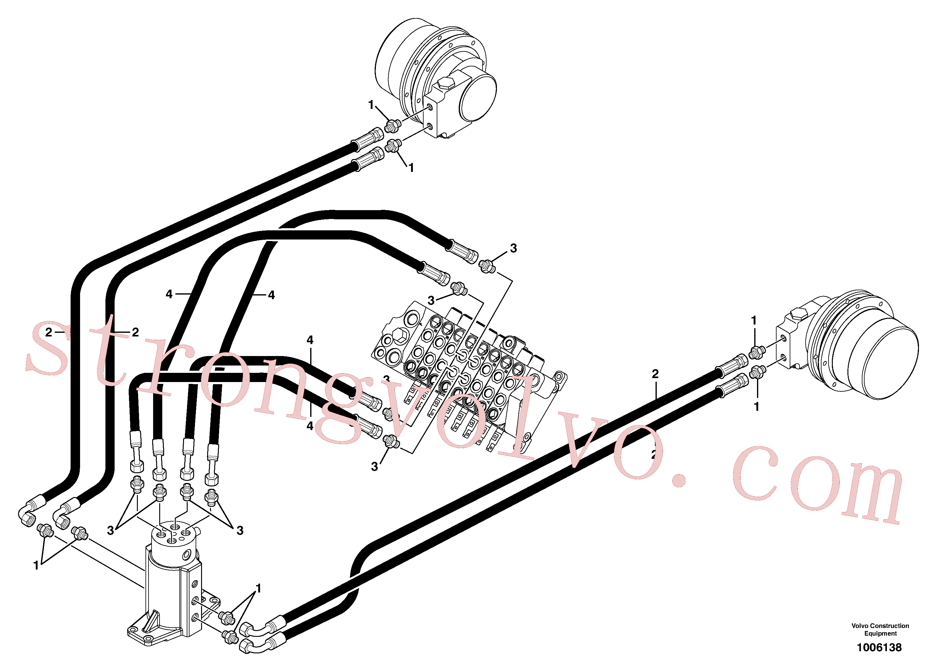 VOE11805891 Volvo Circuito hidráulico (curso)(1006138 Montagem)