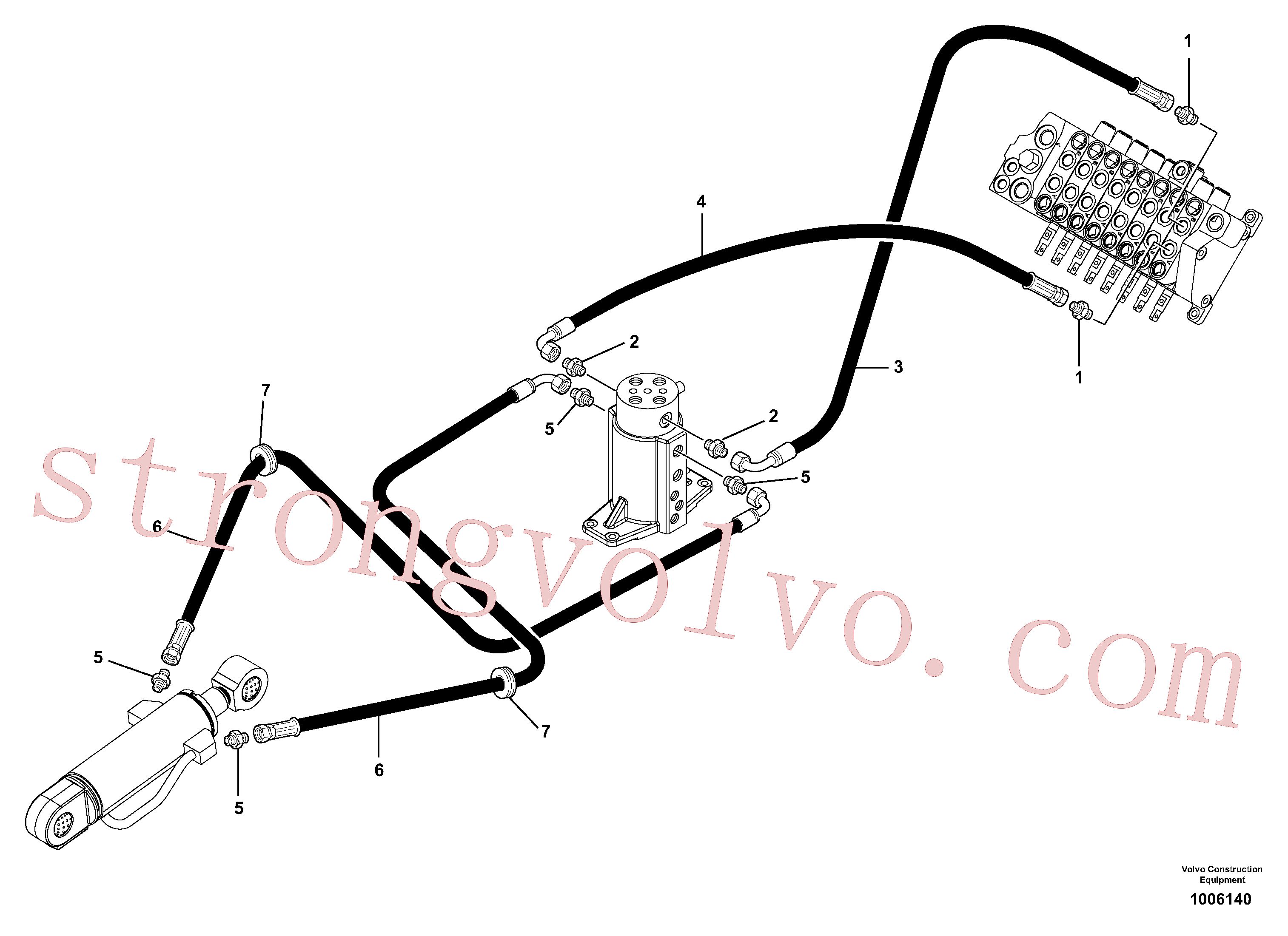 China Made PJ4755009 Conector Volvo Acessórios para escavadeira