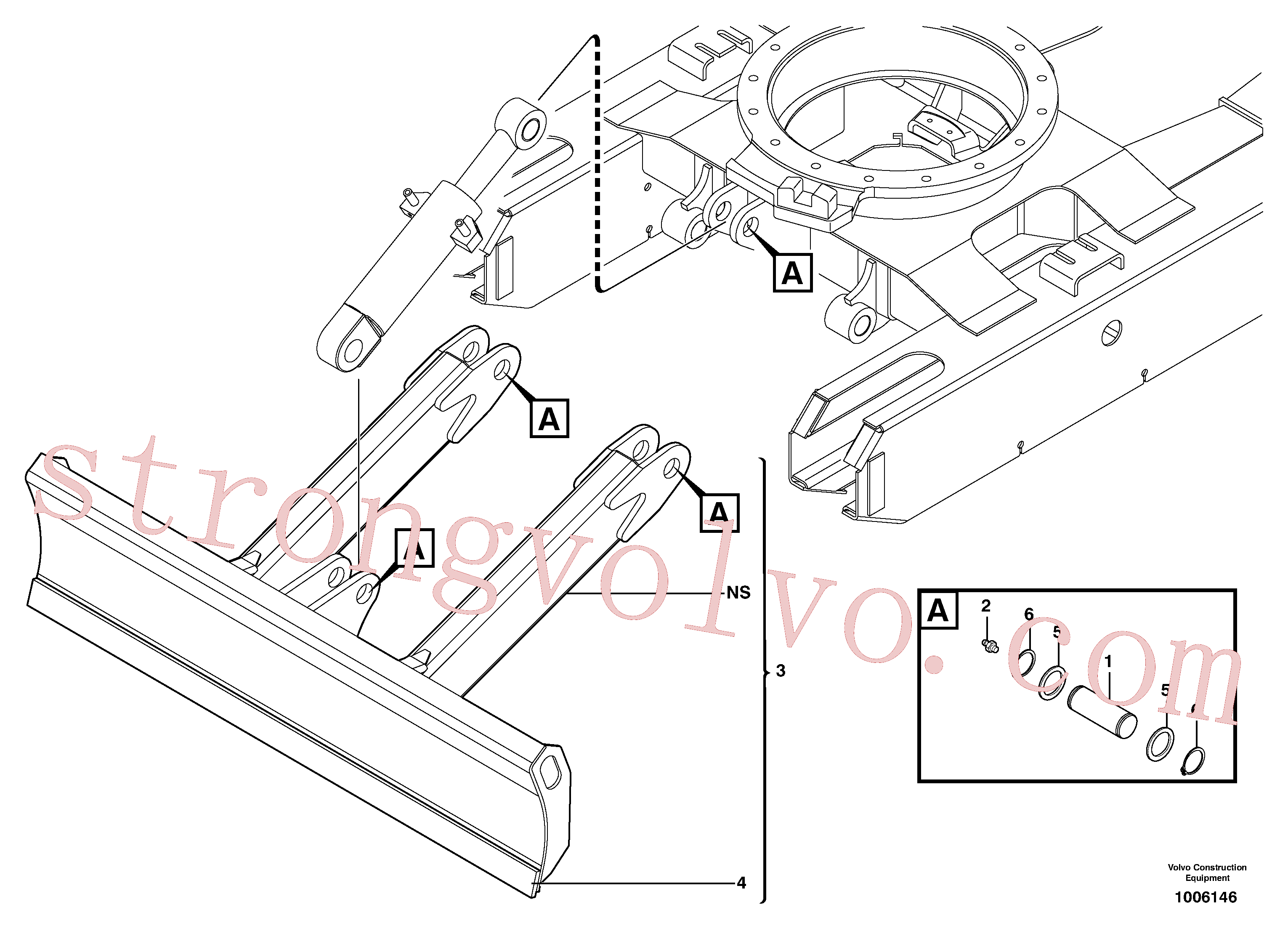 VOE11801029 Volvo Lâmina niveladora(1006146 Montagem)