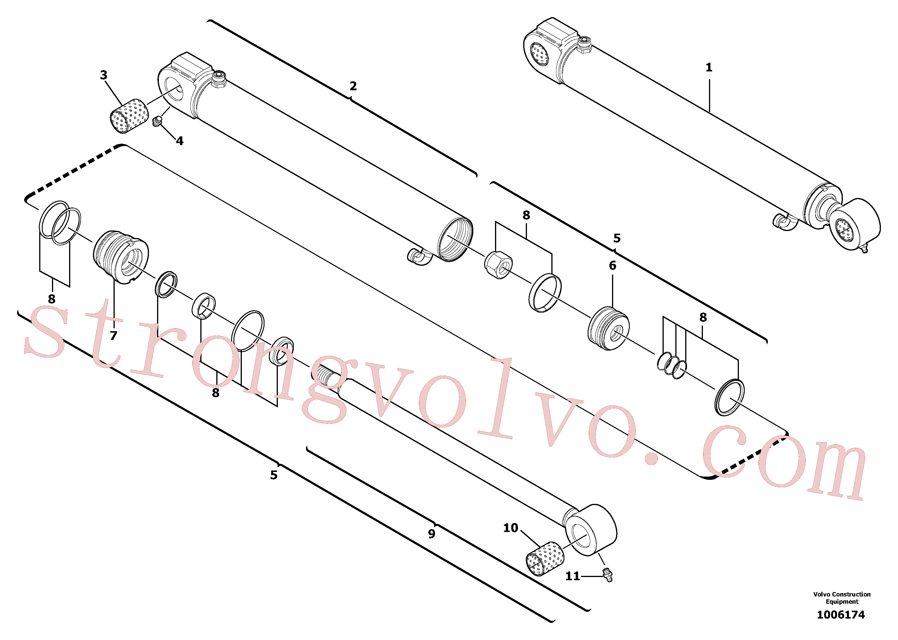 Atacado VOE11710980 Tubo Volvo escavadeira