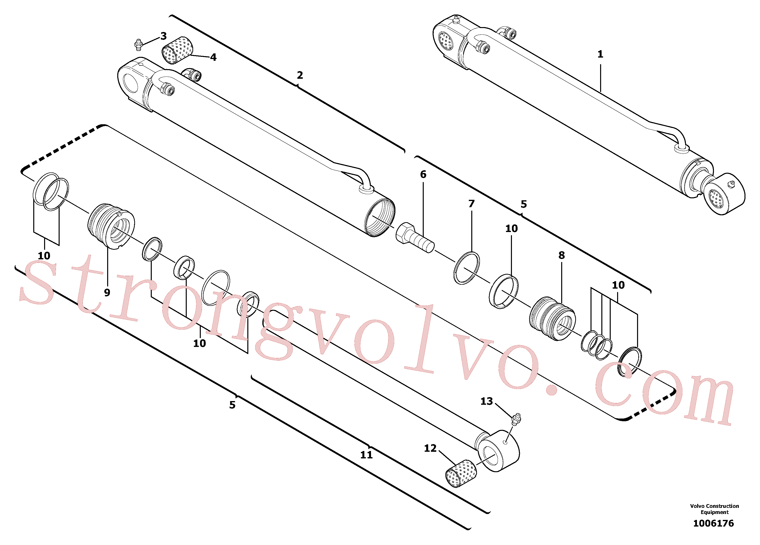 Volvo VOE11710971 Pistão Volvo Acessórios para escavadeira