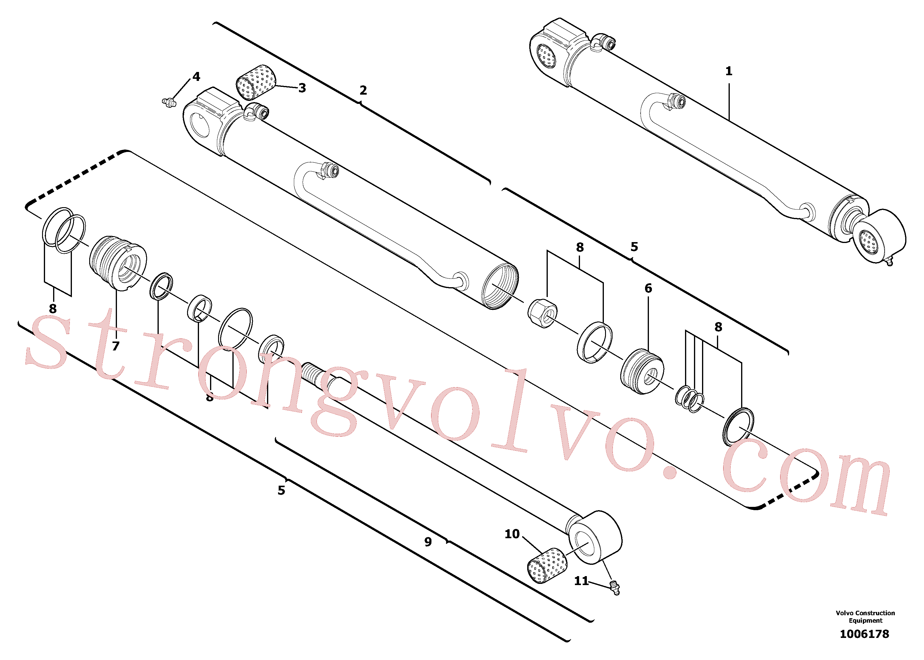 Atacado VOE11710975 Jogo de vedação Volvo escavadeira