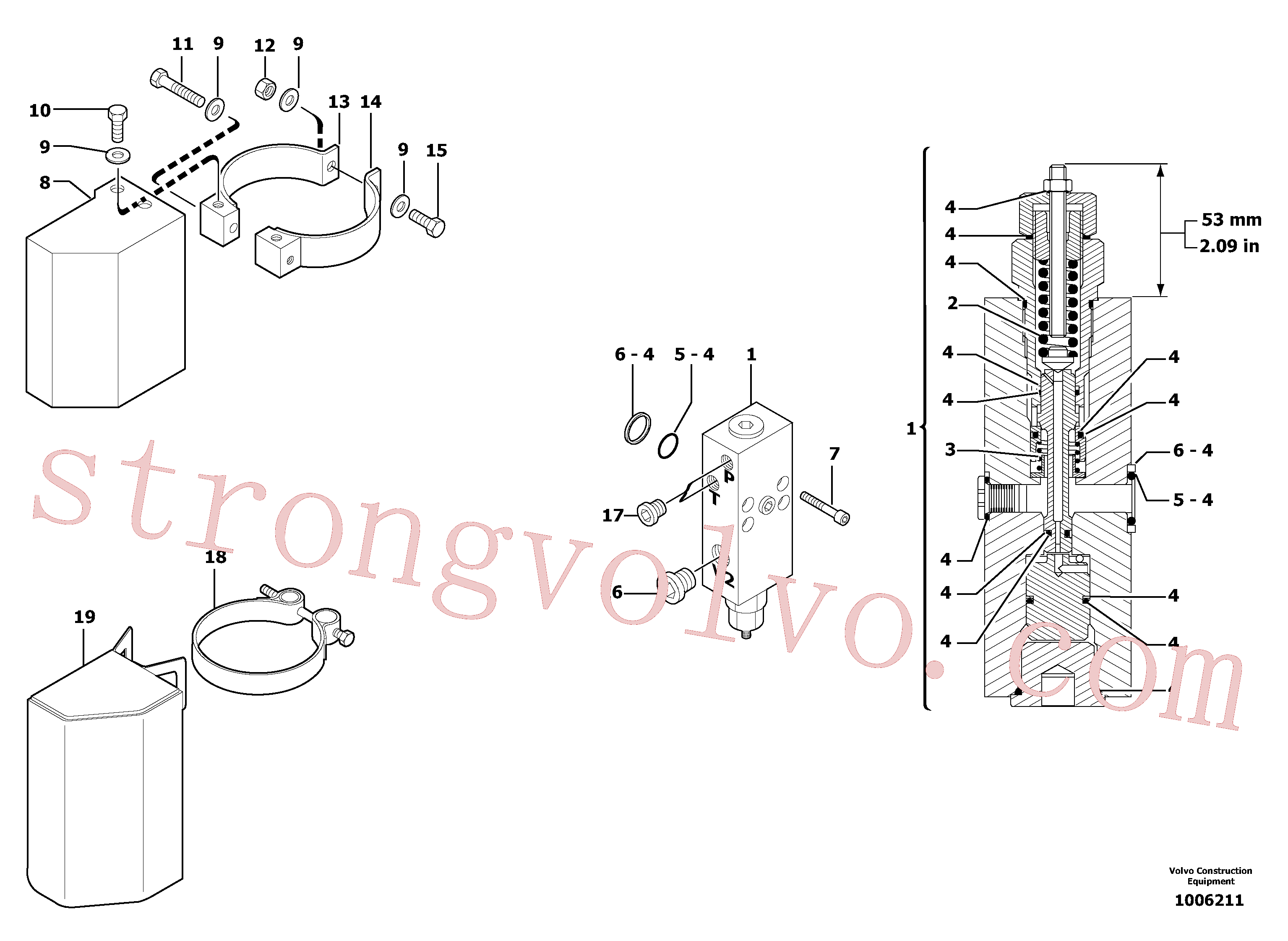 VOE11715660 Volvo Válvula de segurança (cilindro da lança)(1006211 Montagem)