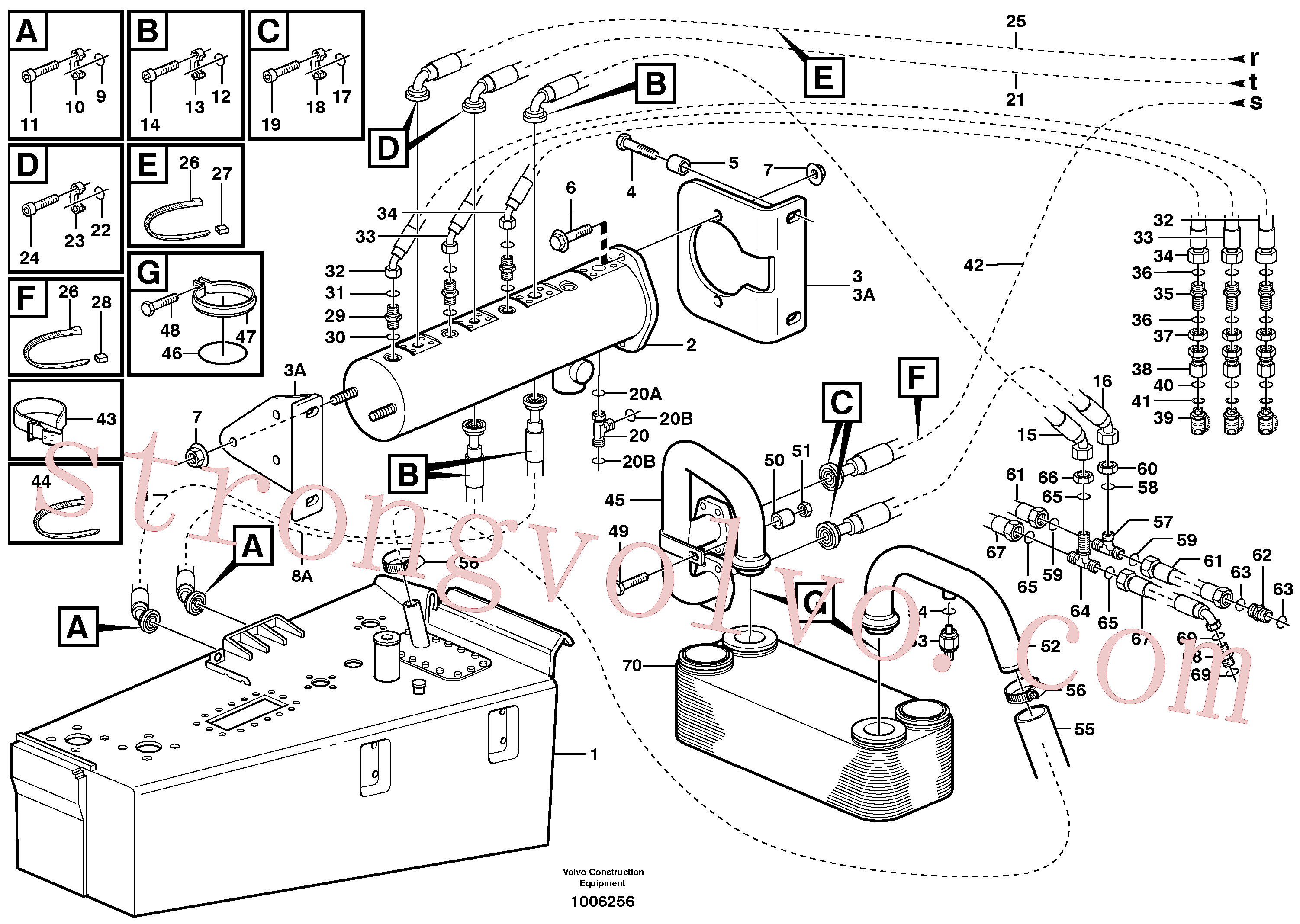 VOE946472 Volvo Sistema de refrigeração dos travões(1006256 Montagem)