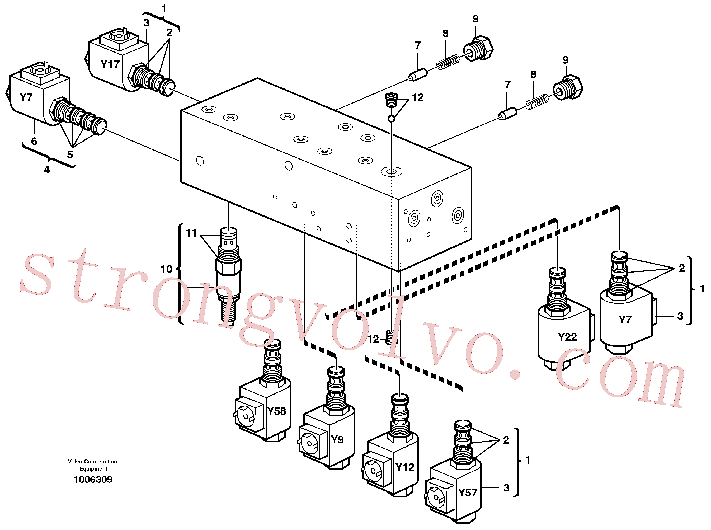 Atacado VOE11708584 Válvula solenóide Volvo escavadeira