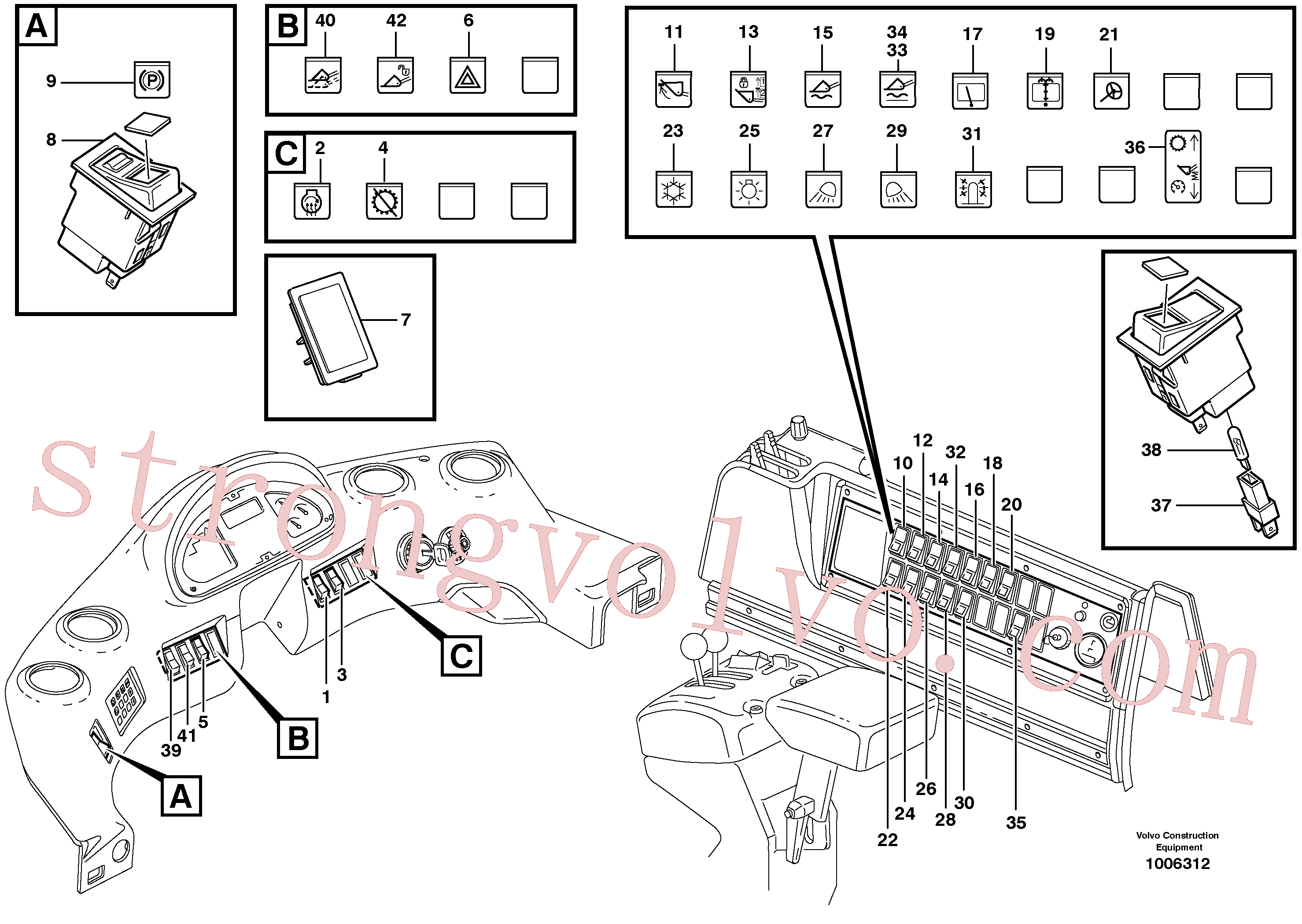 China Made VOE4803467 Cobertura de proteção Volvo Acessórios para escavadeira