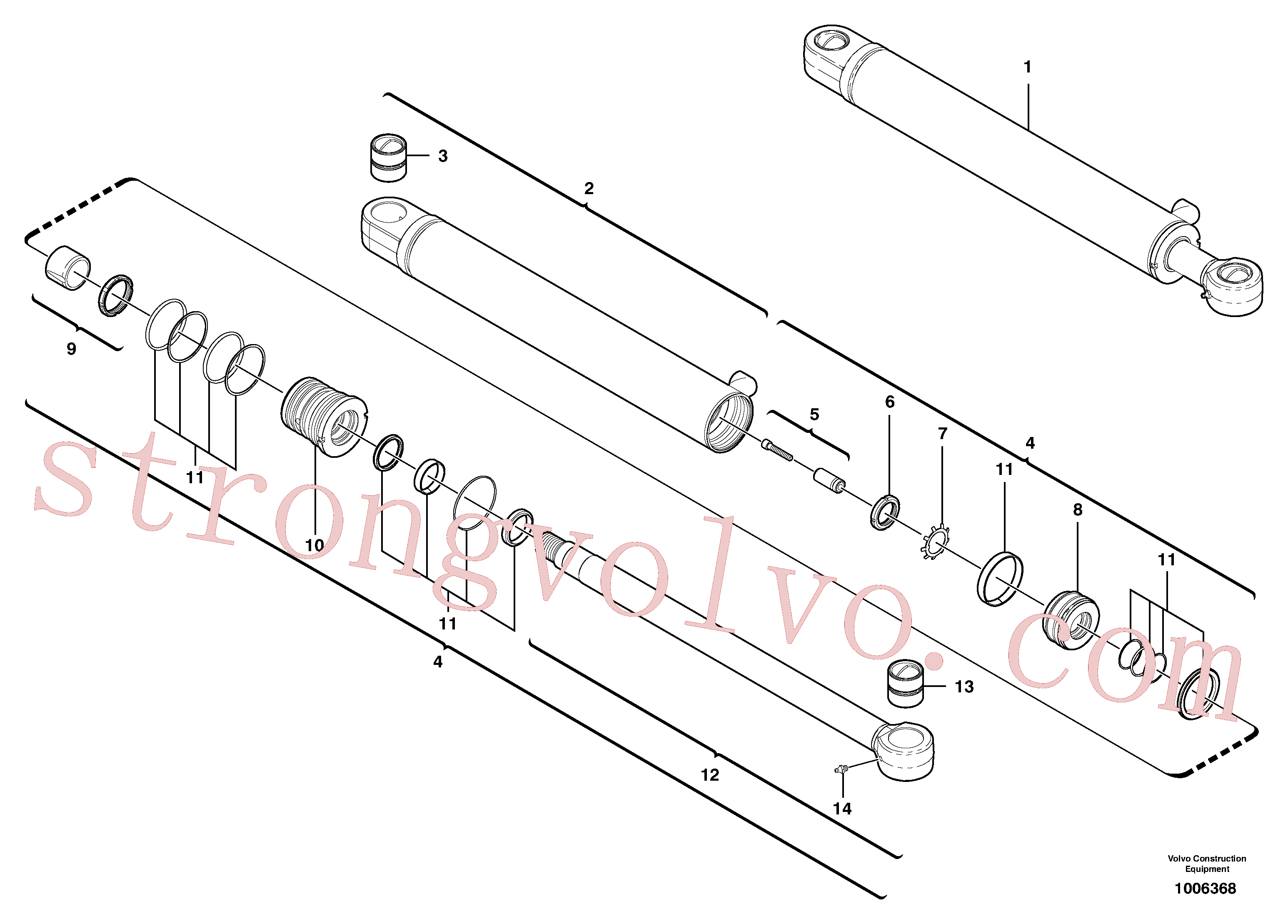 Atacado VOE11988942 Pistão Volvo escavadeira