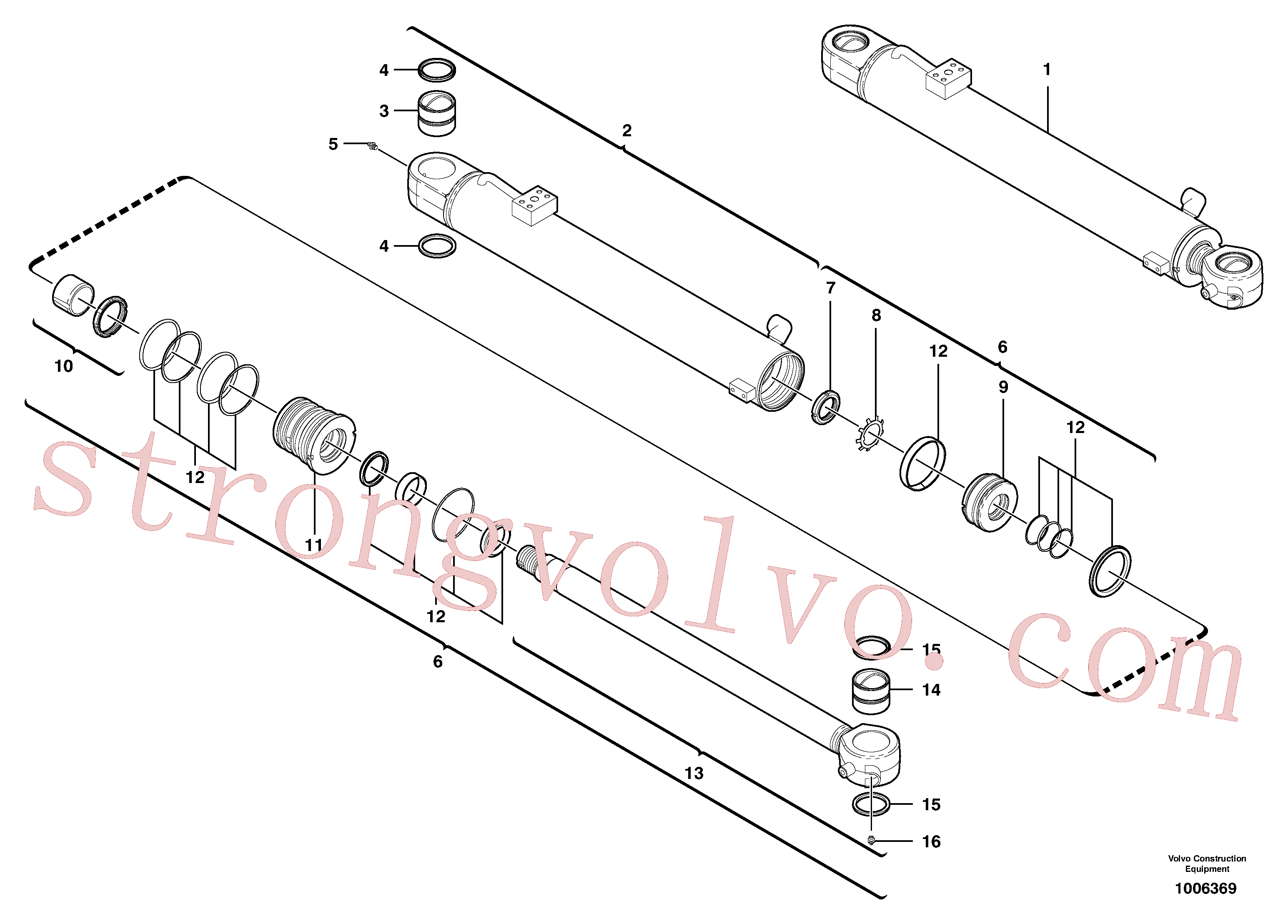 Volvo Acessórios para escavadeira VOE11988989 Bucha Acessórios
