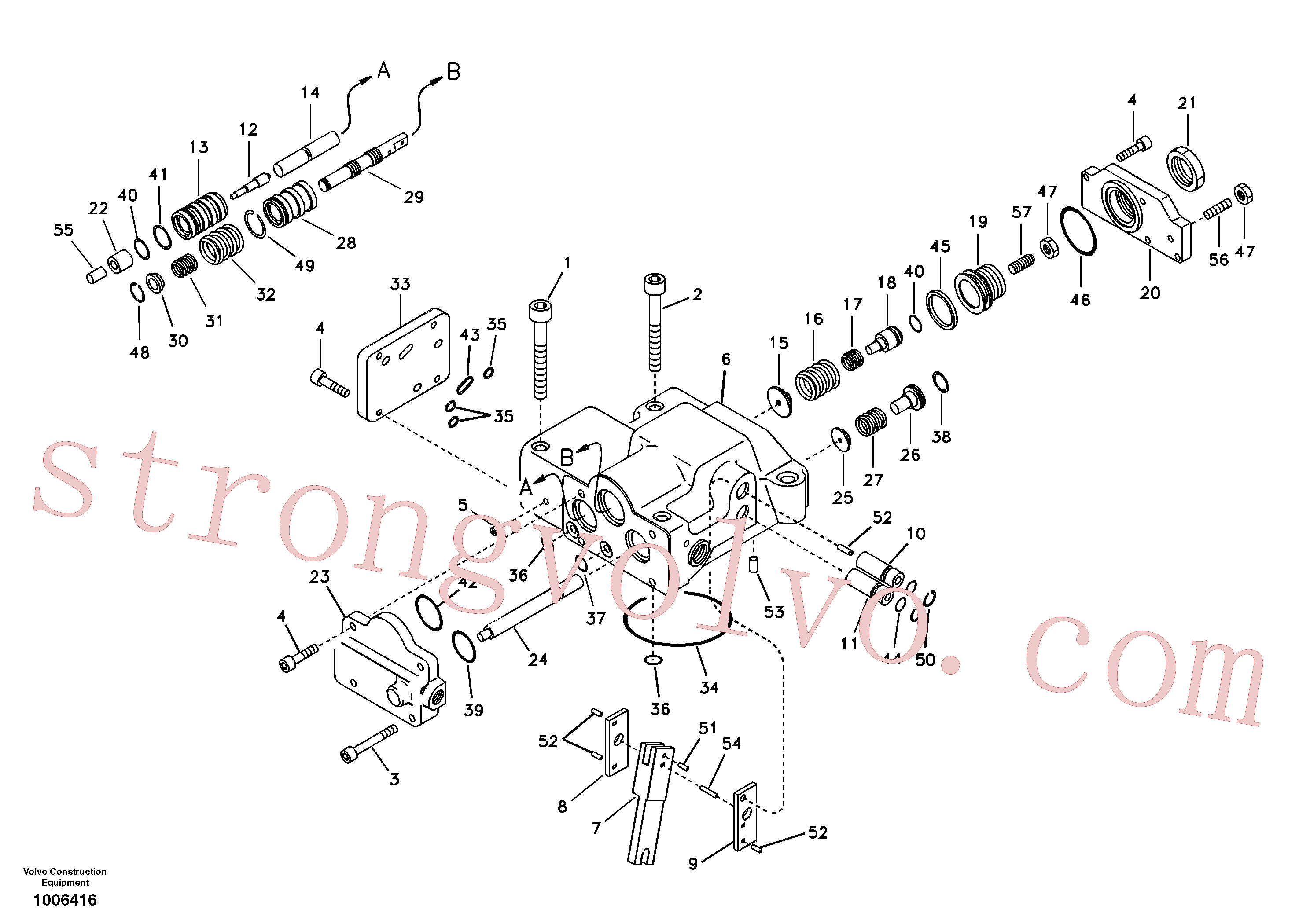 SA8230-08970 Volvo Regulador, bomba hidráulica(1006416 Montagem)