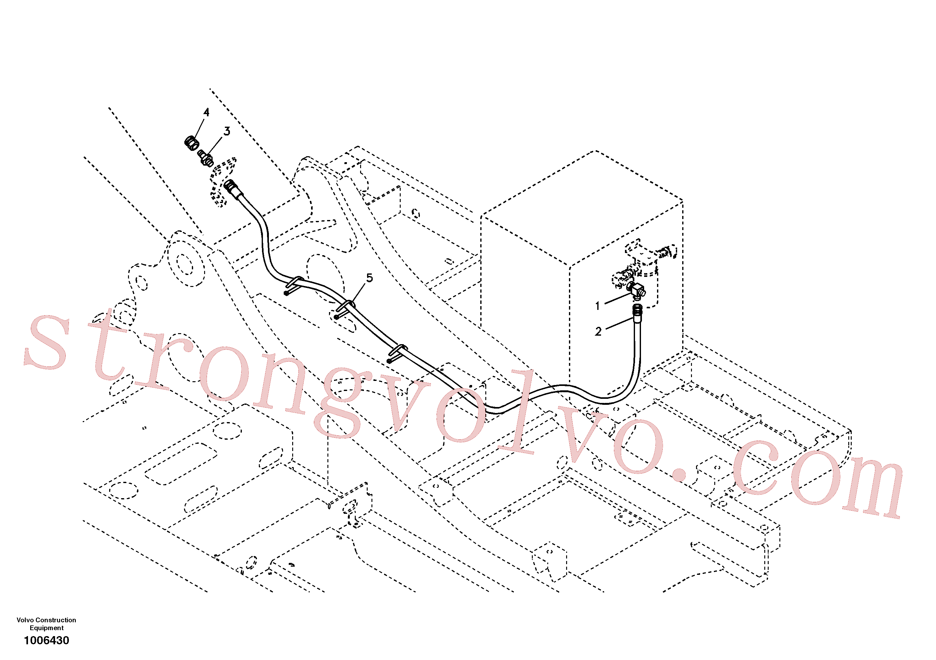 SA9451-04266 Volvo Hidráulica de serviço, fuga de óleo na estrutura superior(1006430 Montagem)