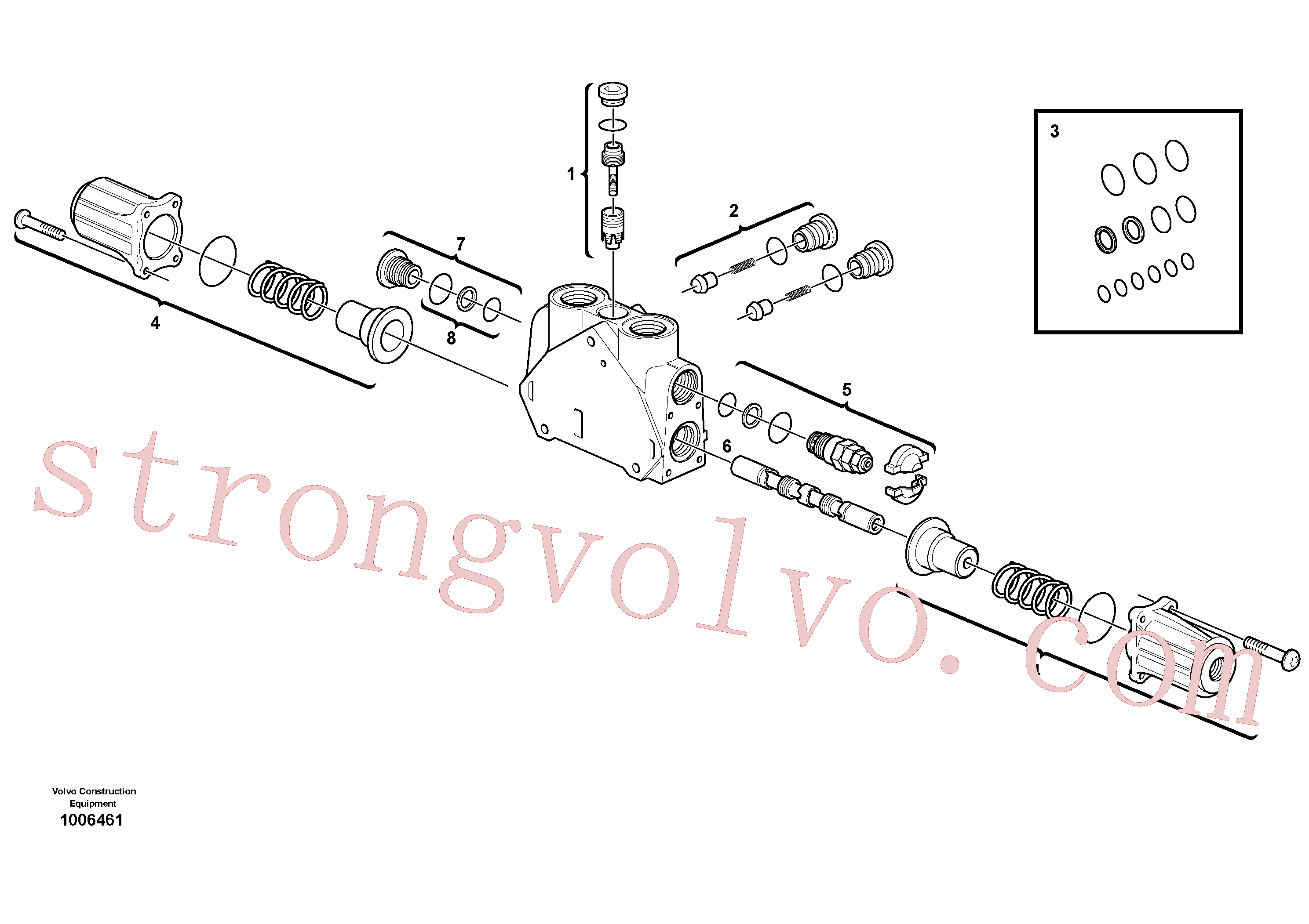 VOE11988530 Volvo Secção da válvula(1006461 Montagem)