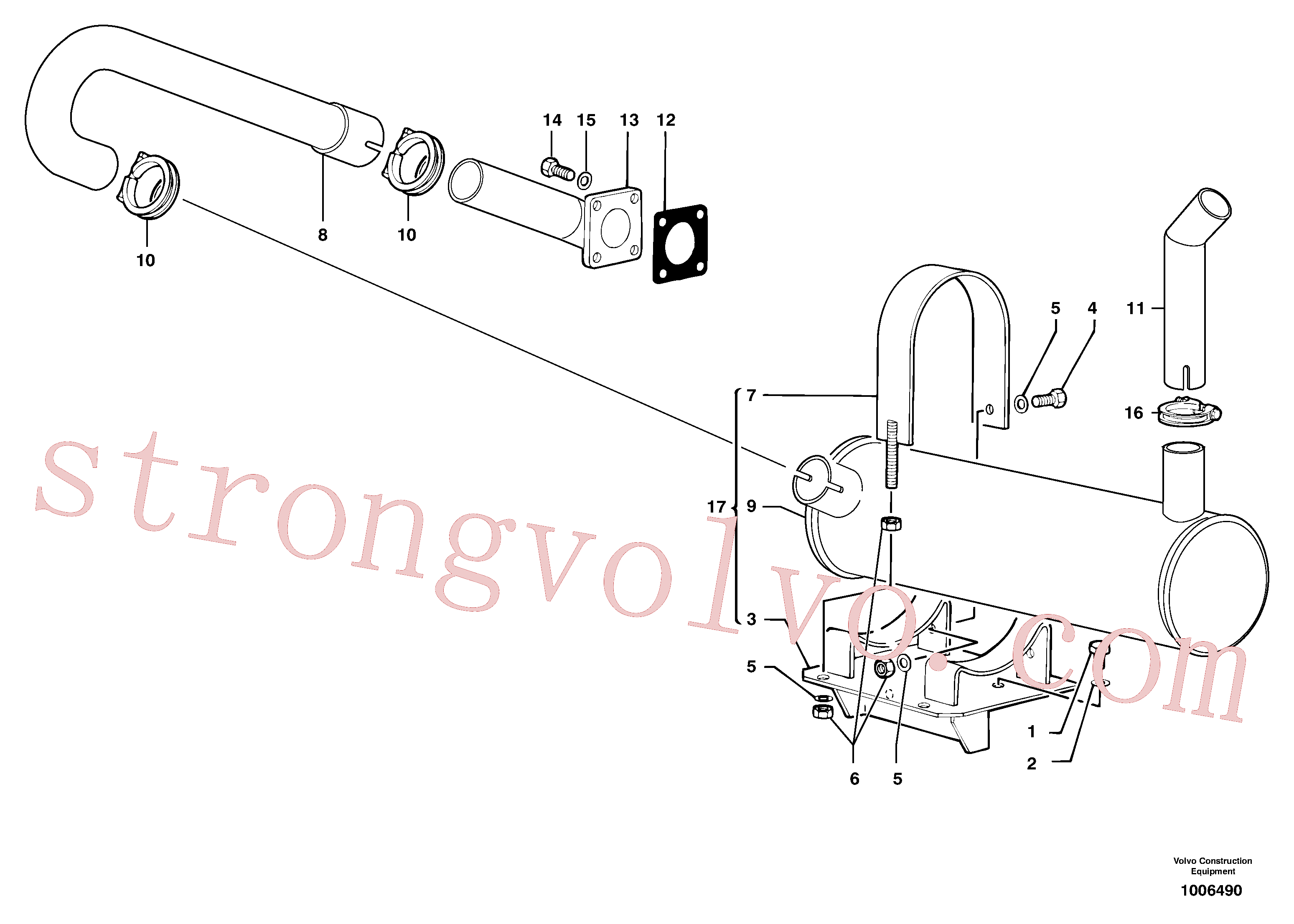 VOE11804257 Volvo Silenciador(1006490 Montagem)