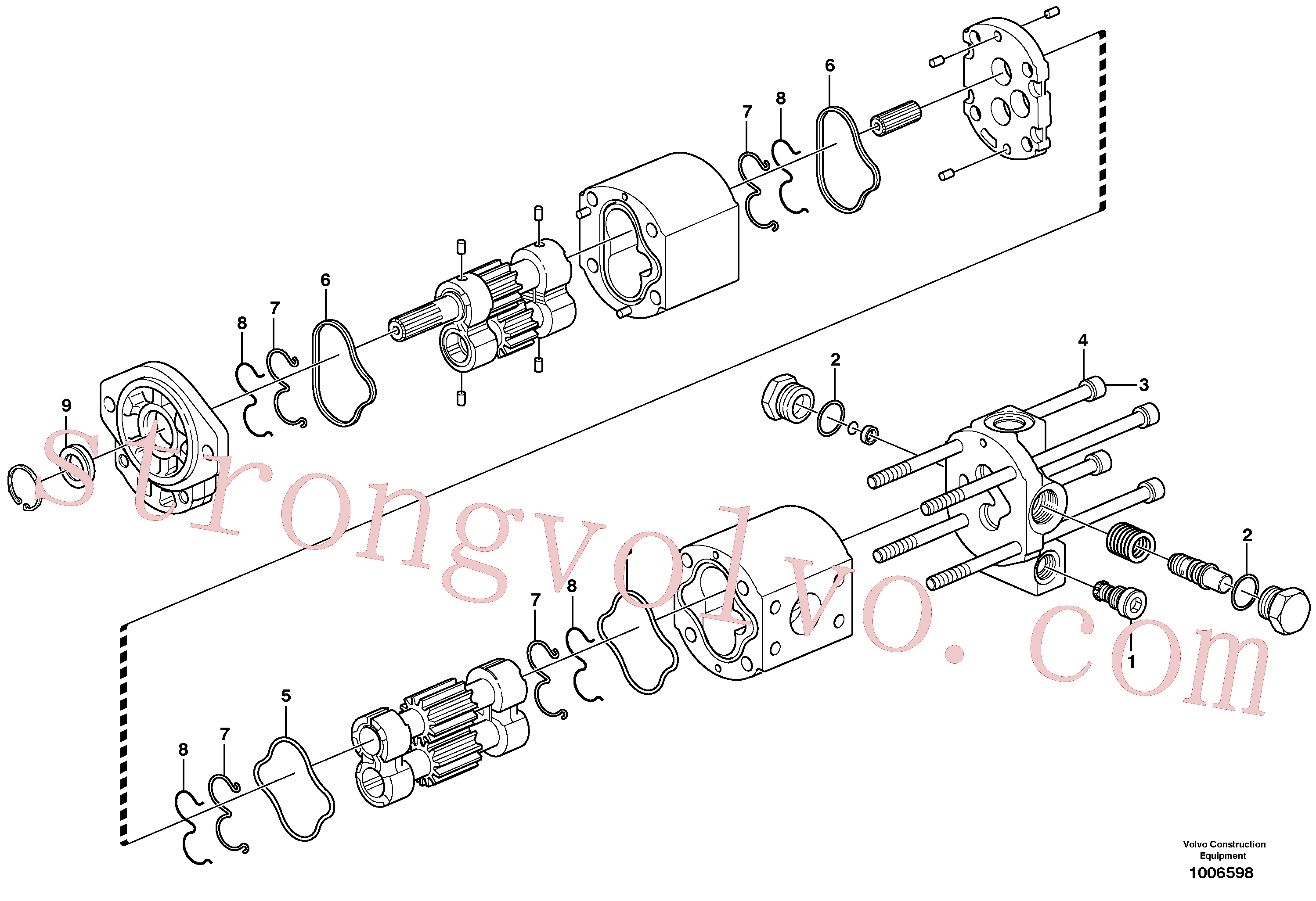 Volvo VOE11988904 Back-up ring Volvo Acessórios para escavadeira