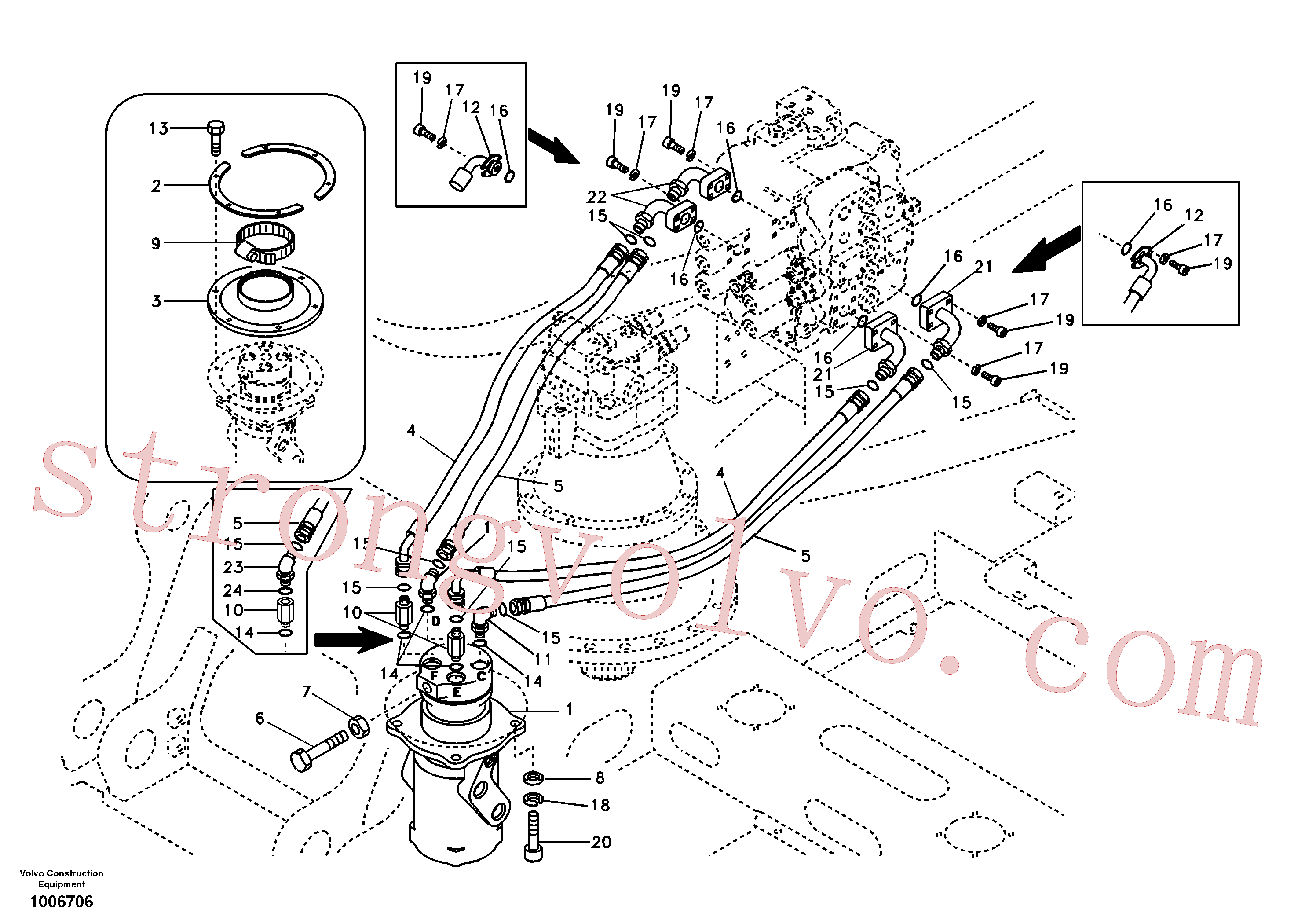 SA9411-96271 Connector Volvo escavadeira