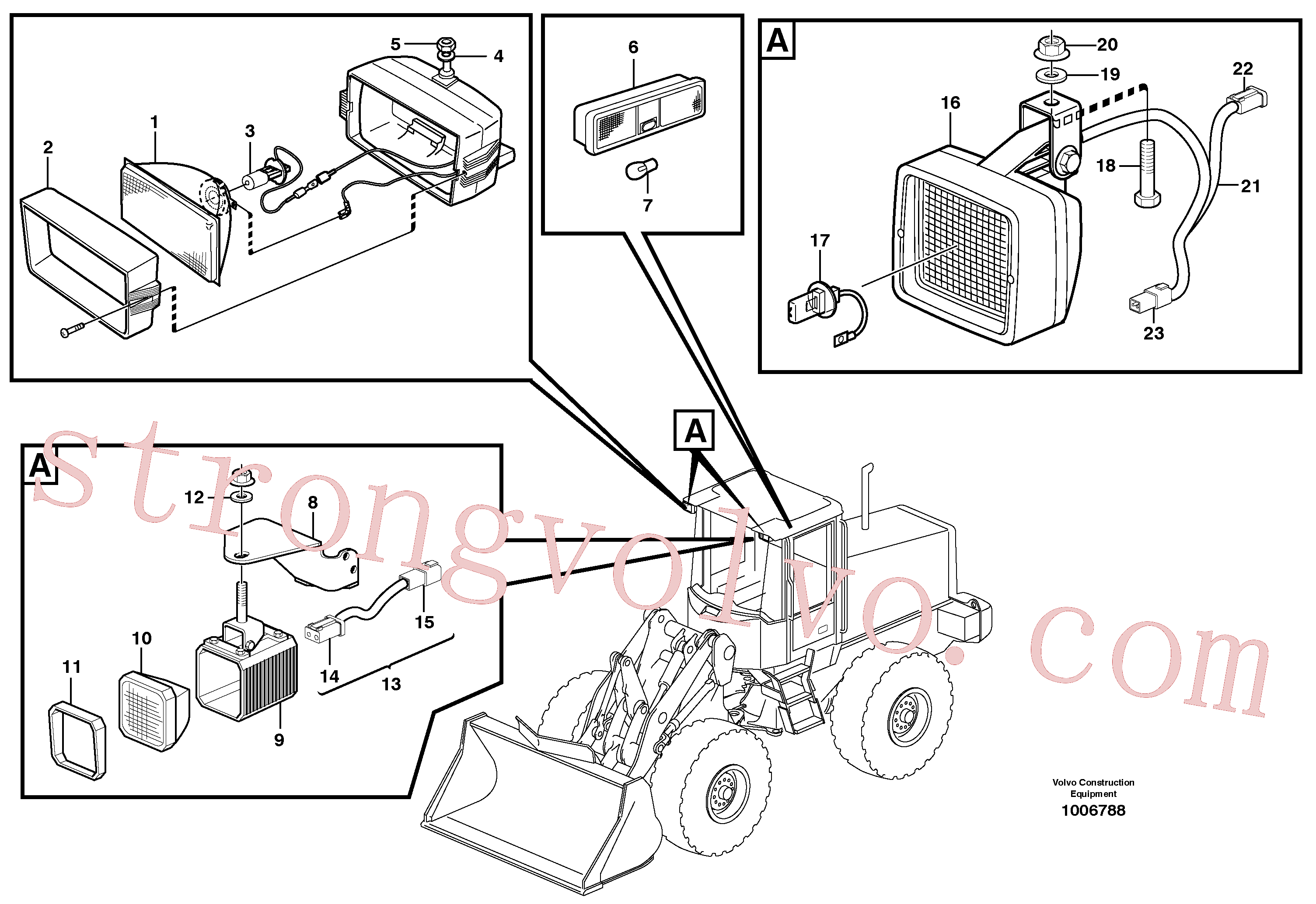 VOE14370761 Volvo Iluminação, cabina(1006788 Montagem)