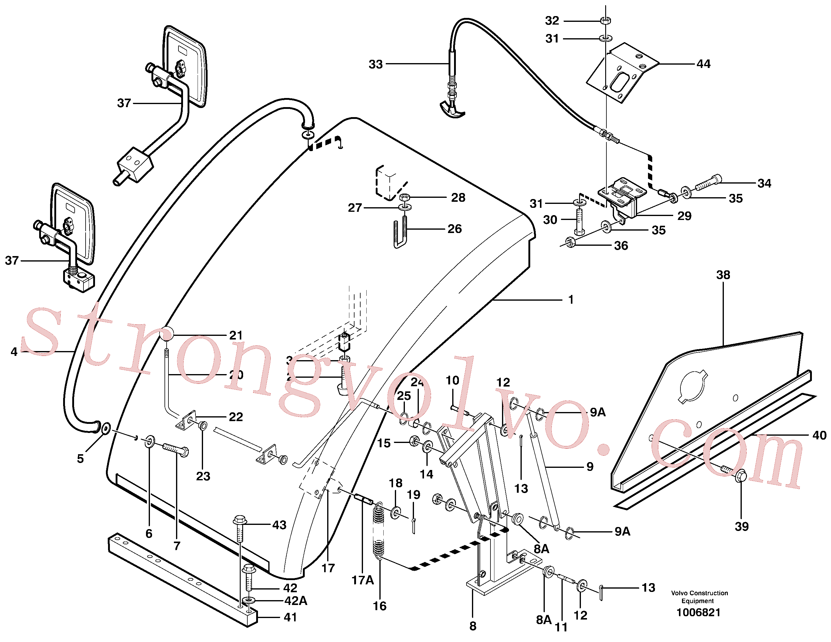 Volvo Acessórios para escavadeira VOE4388103 Proteção de cantos Acessórios