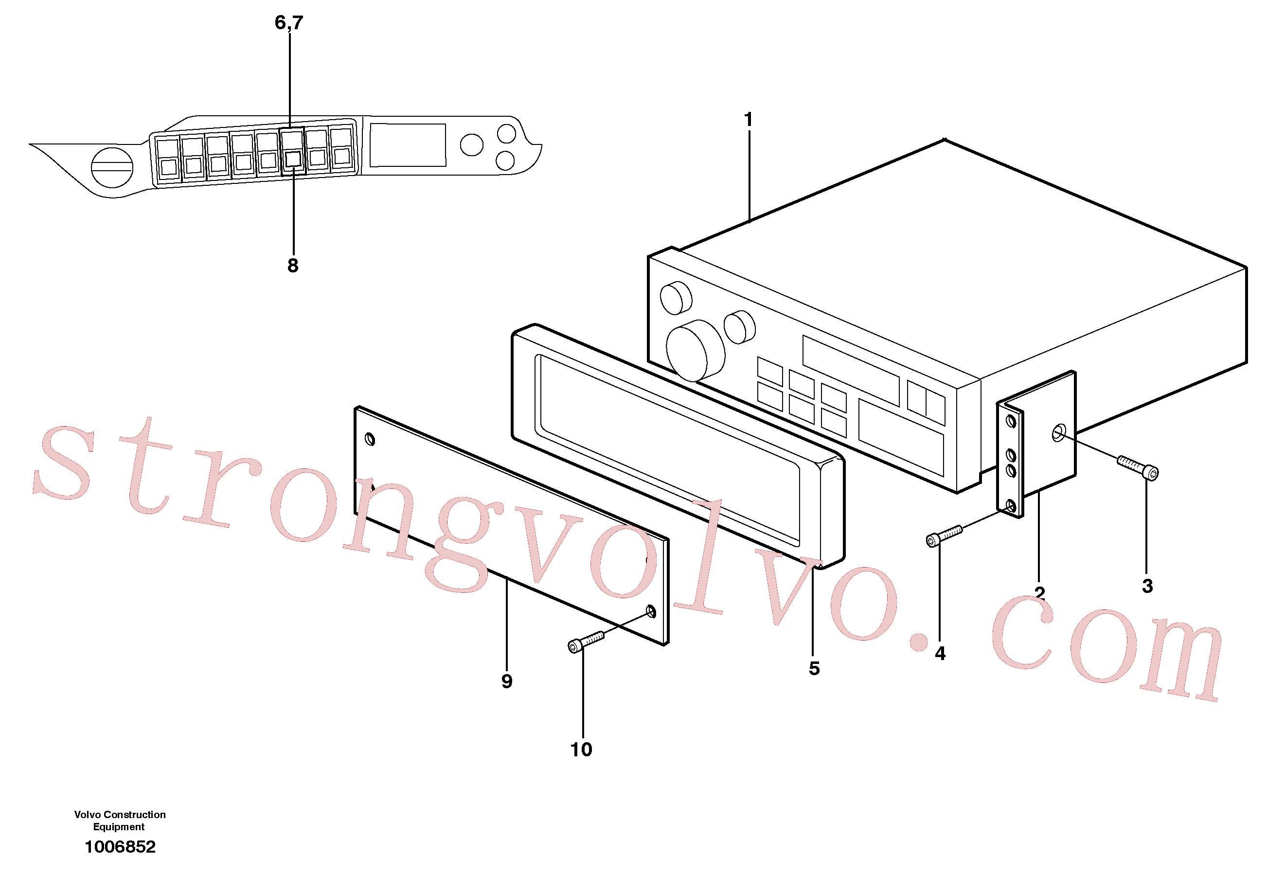 VOE13980220 Volvo Instalação de rádio com conversor(1006852 Montagem)