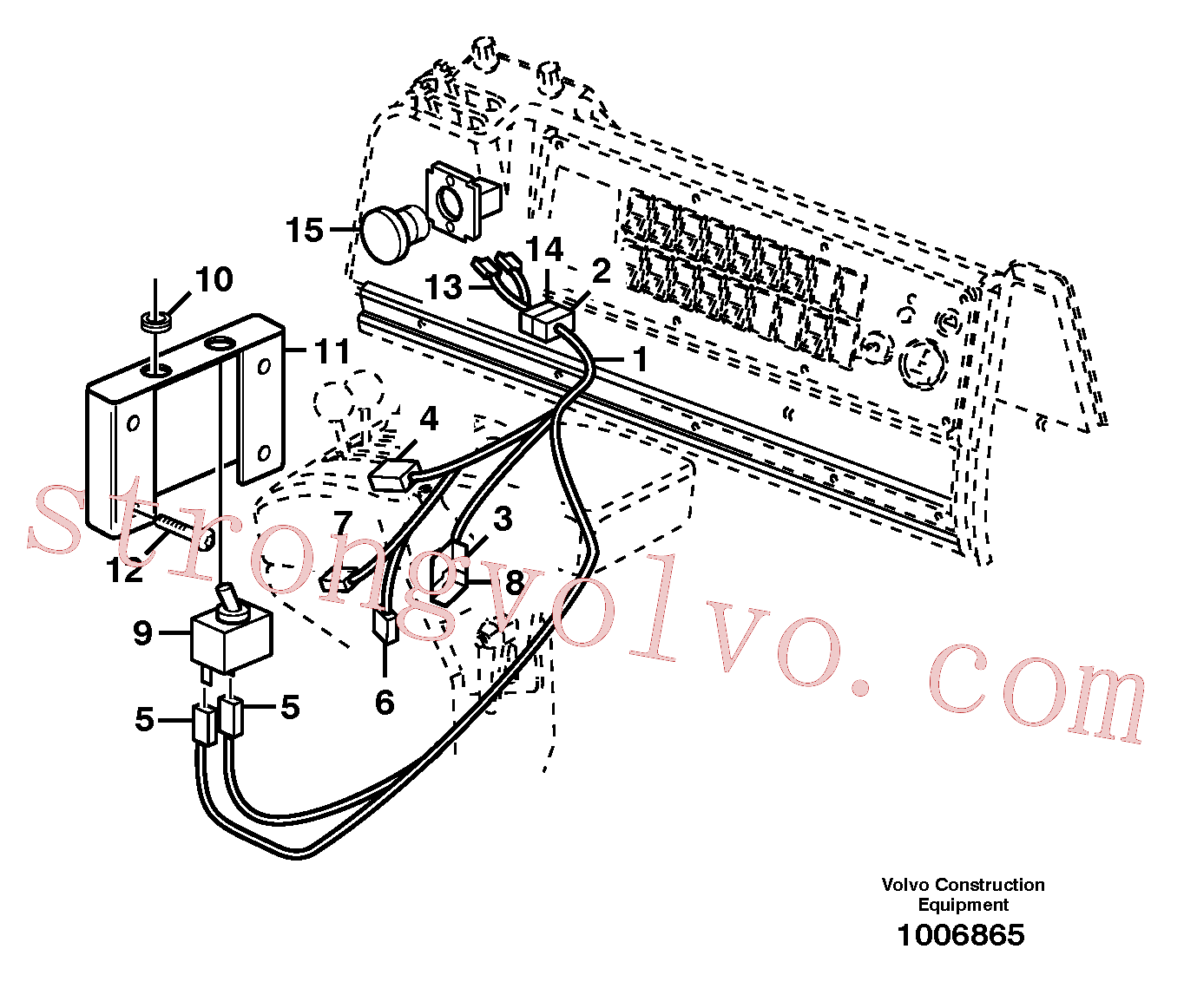 VOE941266 Volvo Cablagem, batente, 3ª função hidráulica(1006865 Montagem)