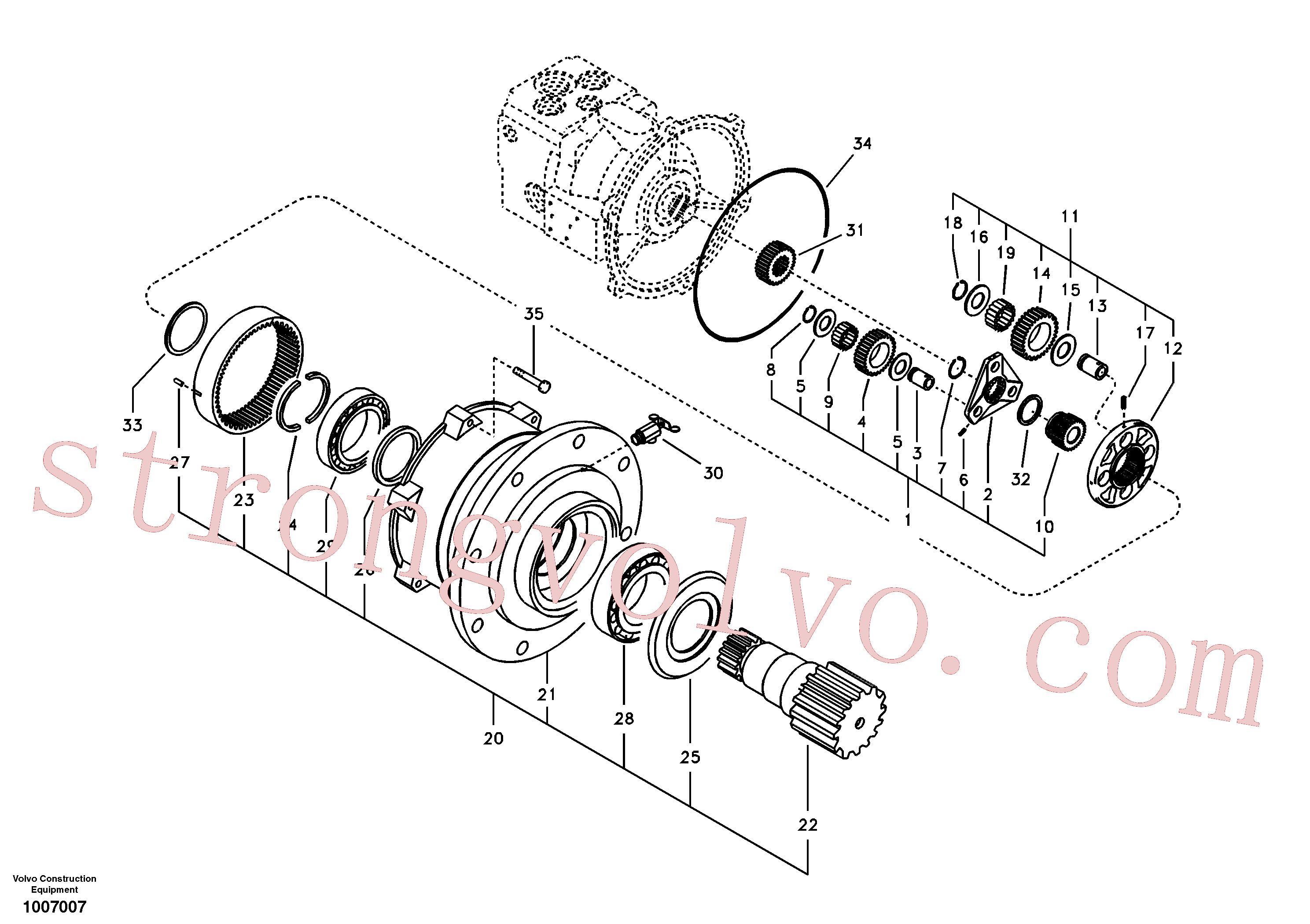 VOE14503935 Volvo Caixa de velocidades rotativa(1007007 Montagem)