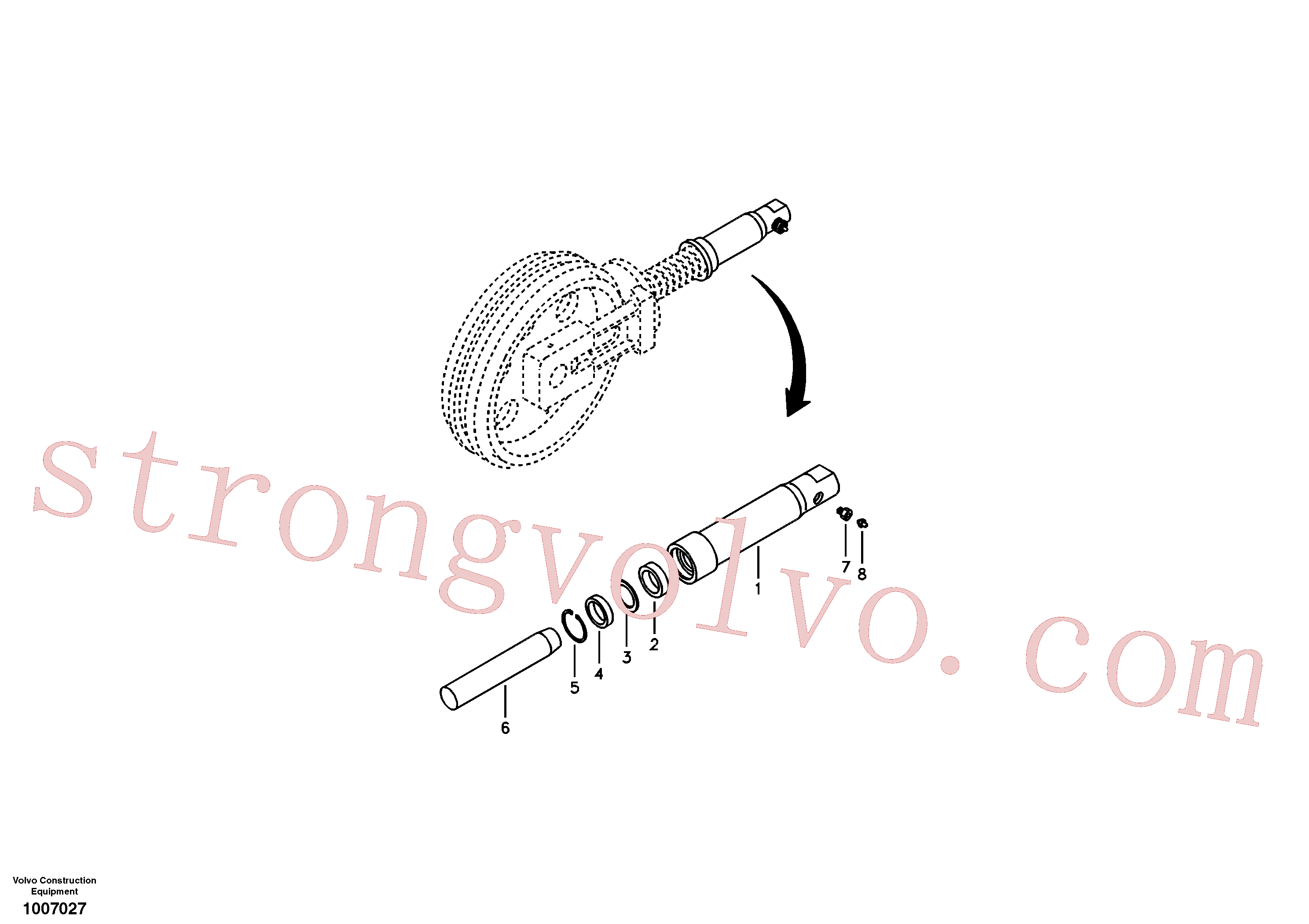 VOE14880696 Anel de fixação Volvo escavadeira