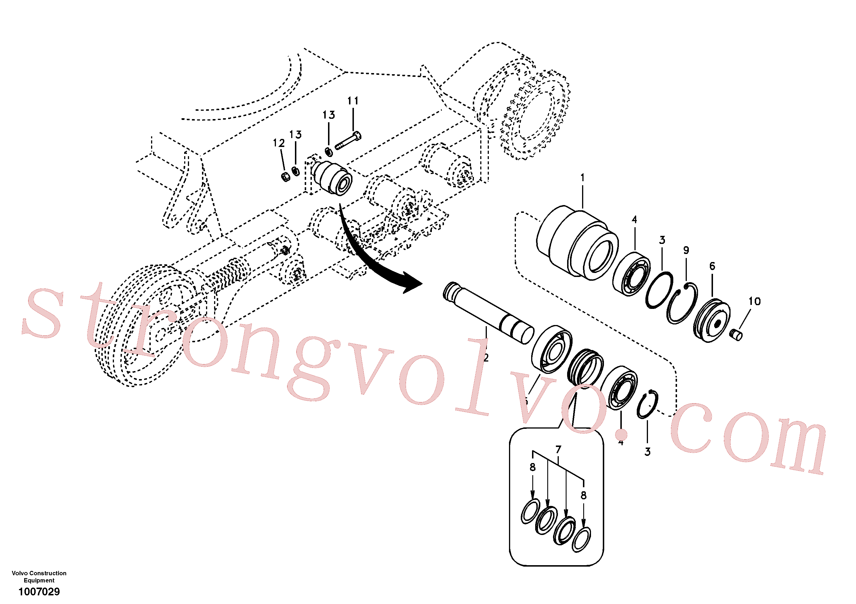 VOE992565 Volvo Roleto superior(1007029 Montagem)
