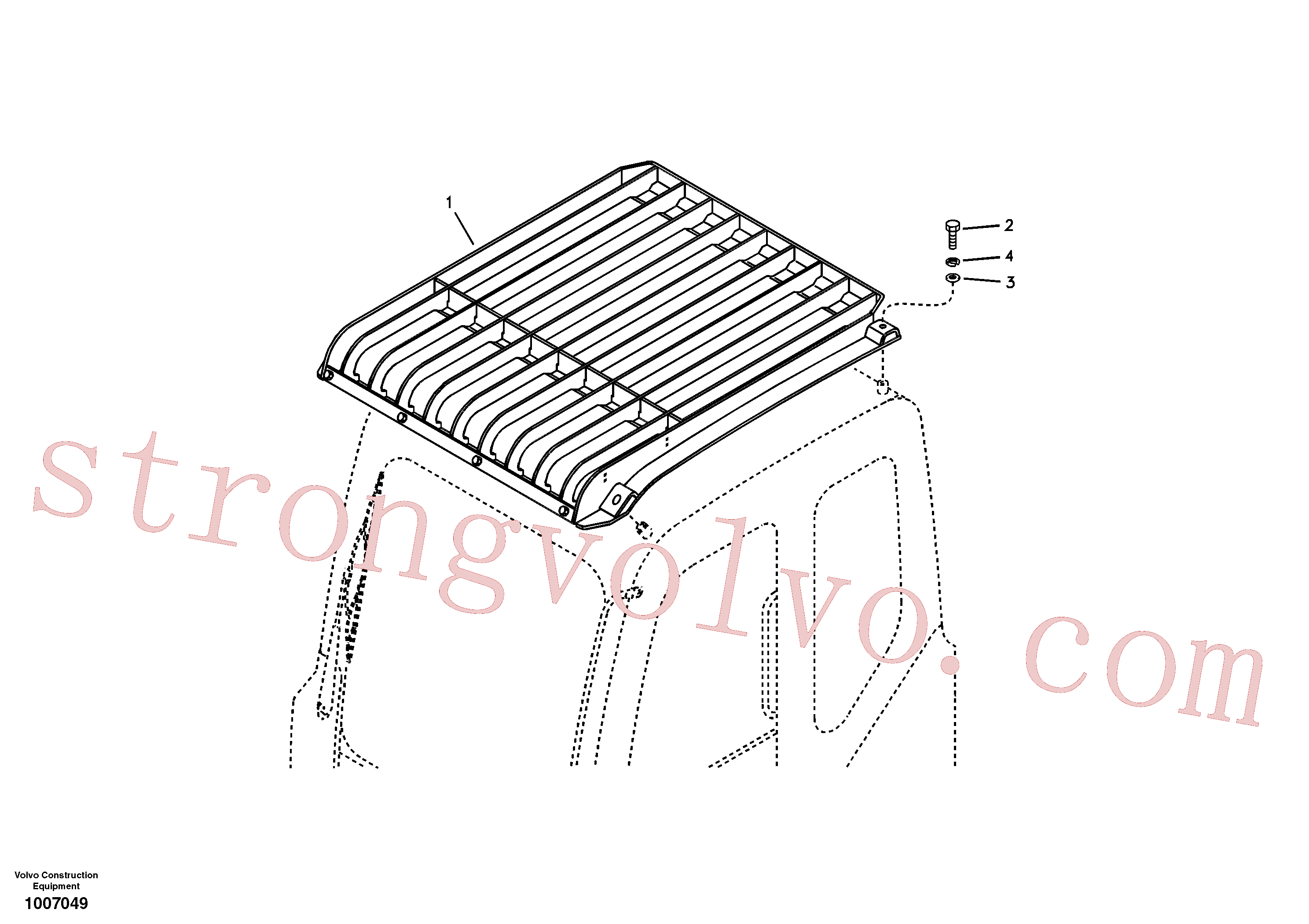 VOE60110385 Volvo FOPS, equipamento de protecção(1007049 Montagem)