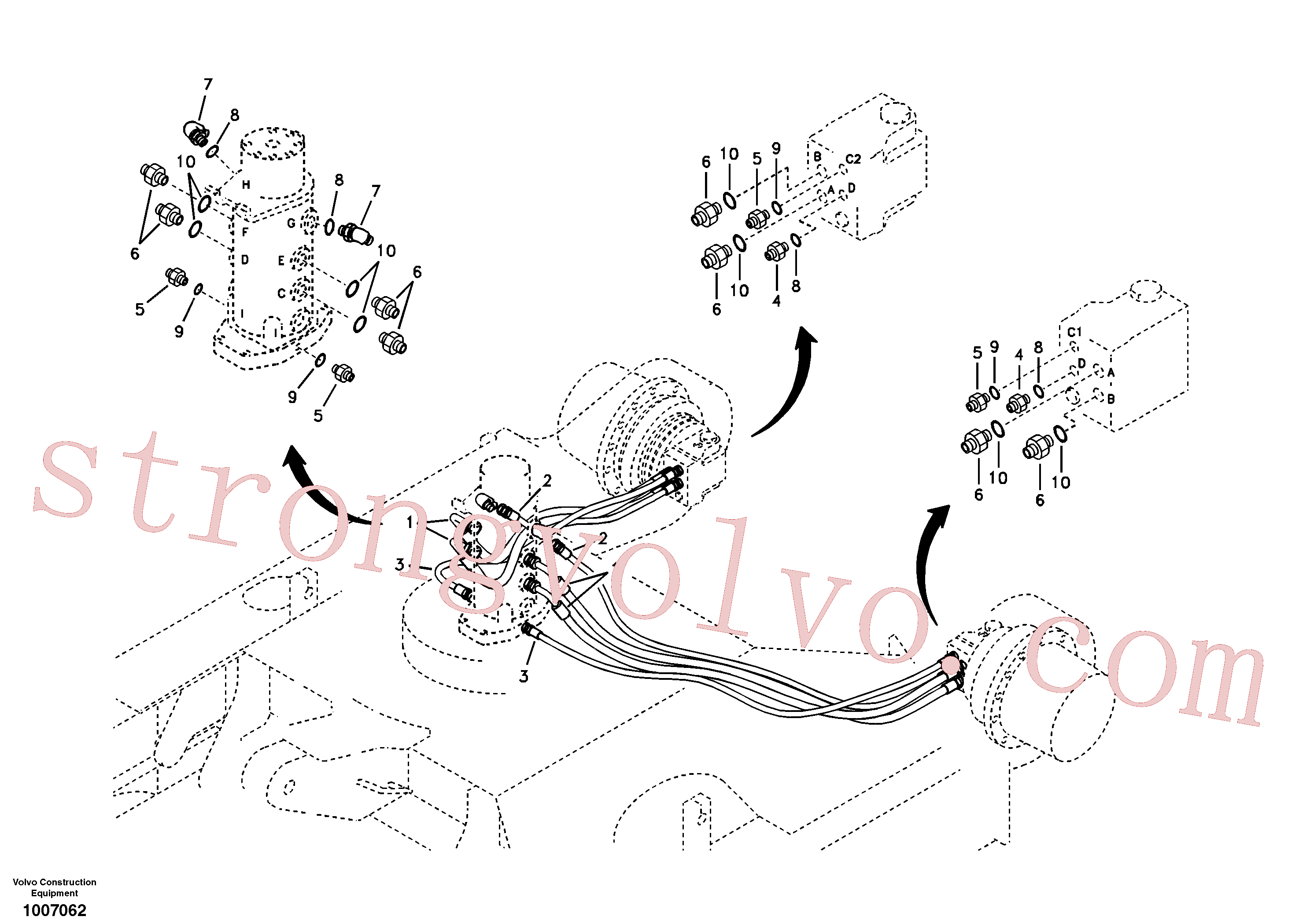 SA9451-13125 Volvo Linha da rótula, rótula ao motor de curso(1007062 Montagem)