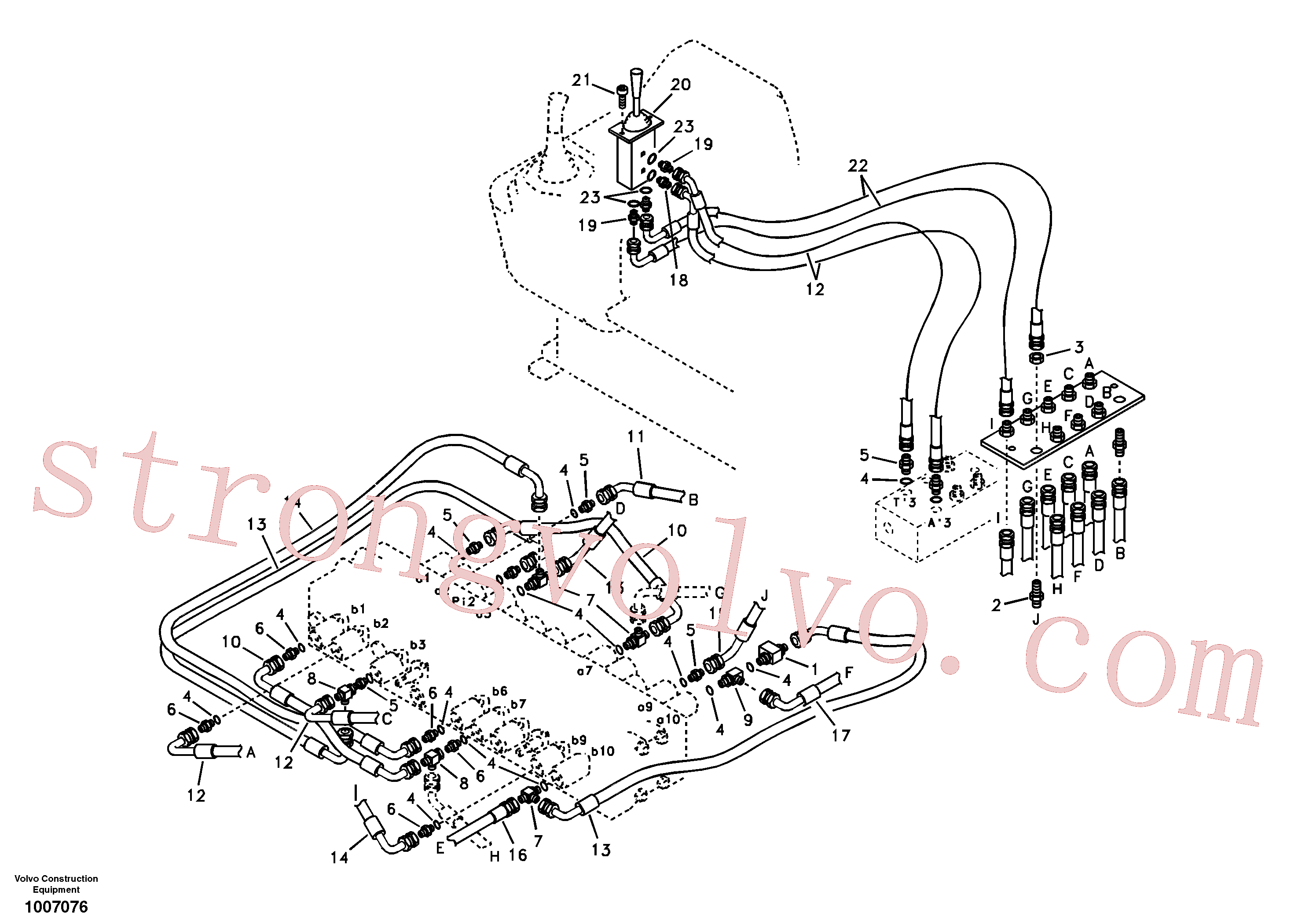 SA9453-02212 Volvo Sistema servomotor, válvula de comando para válvula de comando à distância(1007076 Montagem)