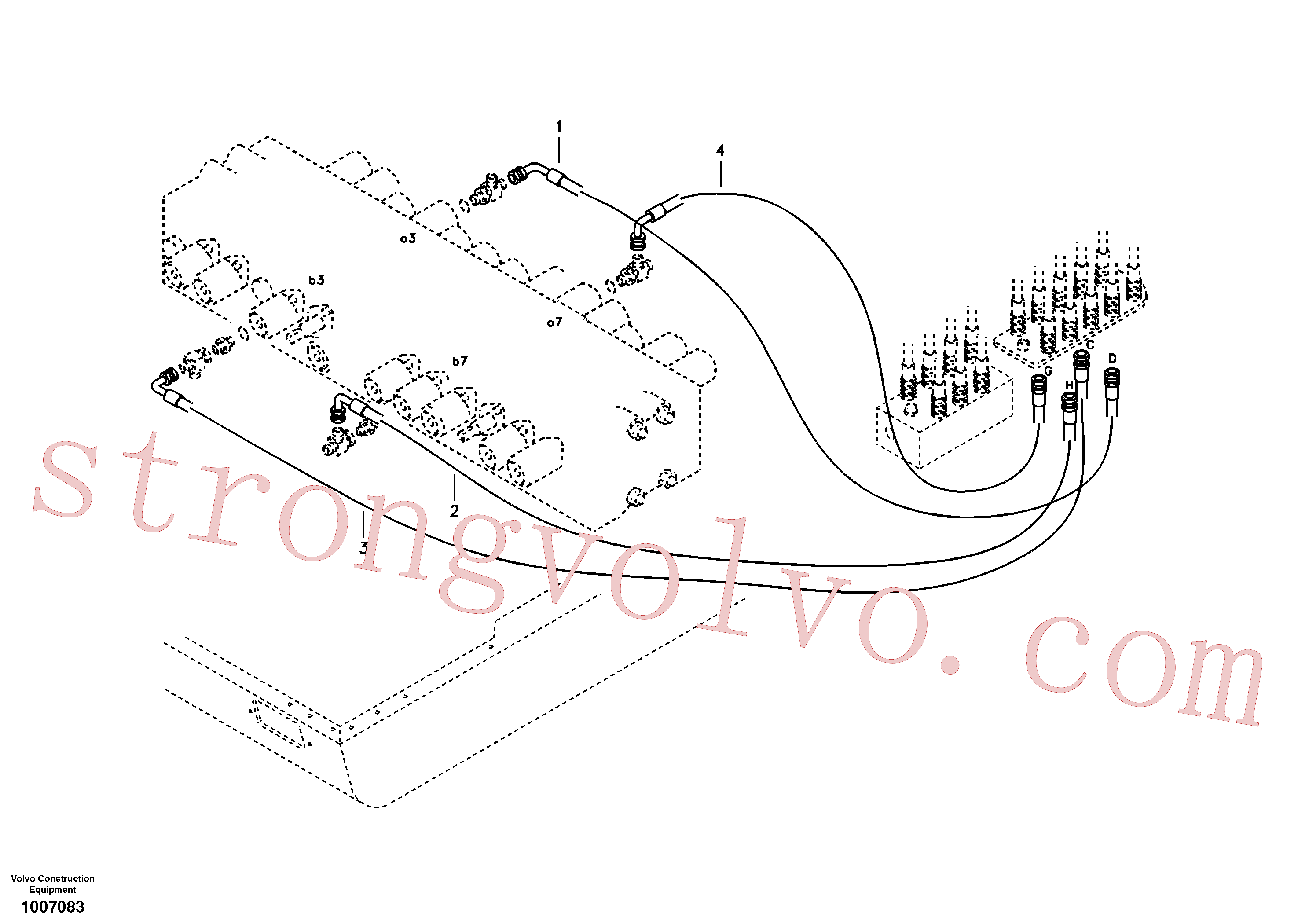 Volvo Acessórios para escavadeira SA9453-02217 Mangueira completa Acessórios