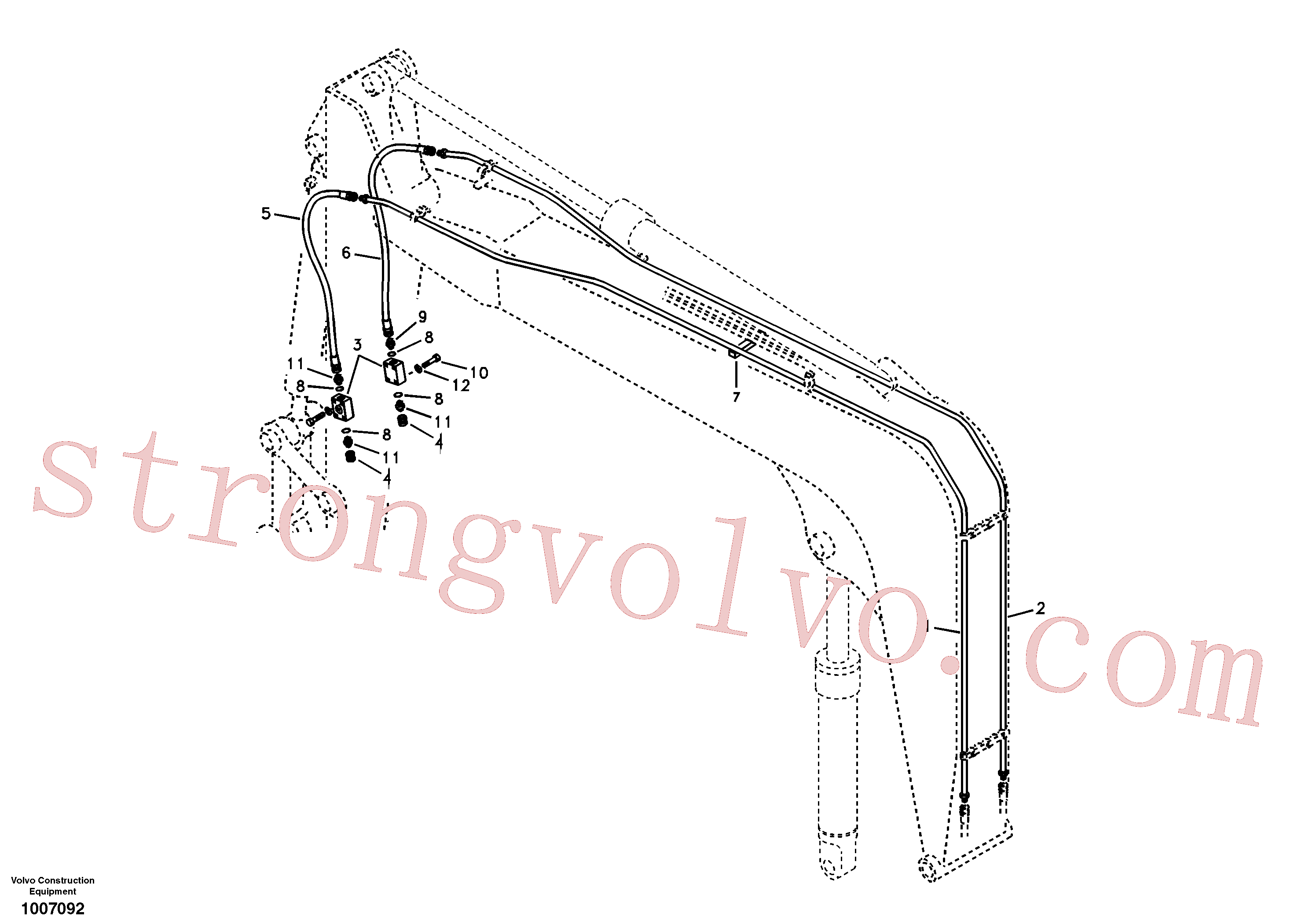 VOE14522581 Volvo Hidráulica de serviço, martelo e cortador para lança(1007092 Montagem)