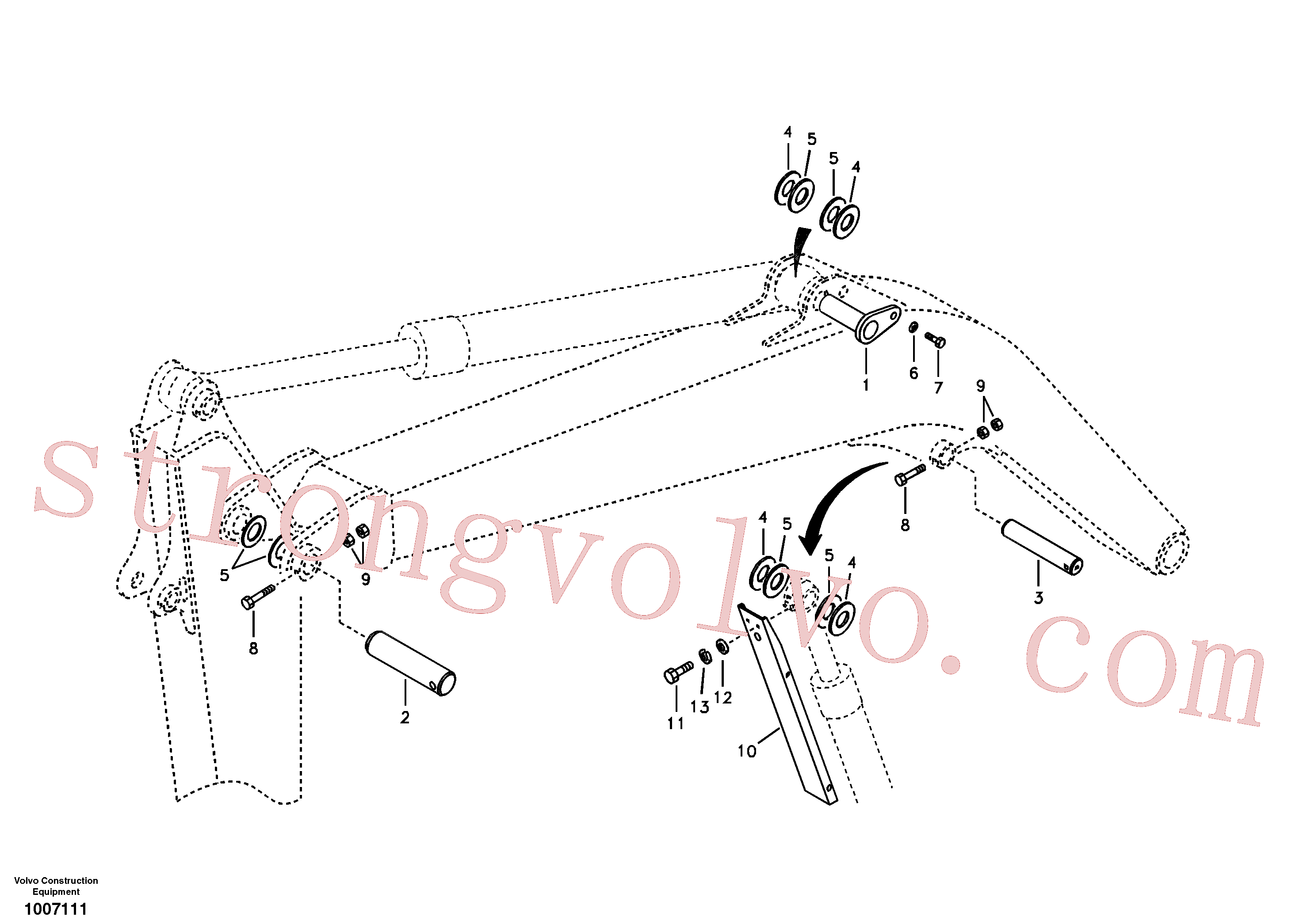 SA1173-30091 Volvo Tirantes para a lança(1007111 Montagem)