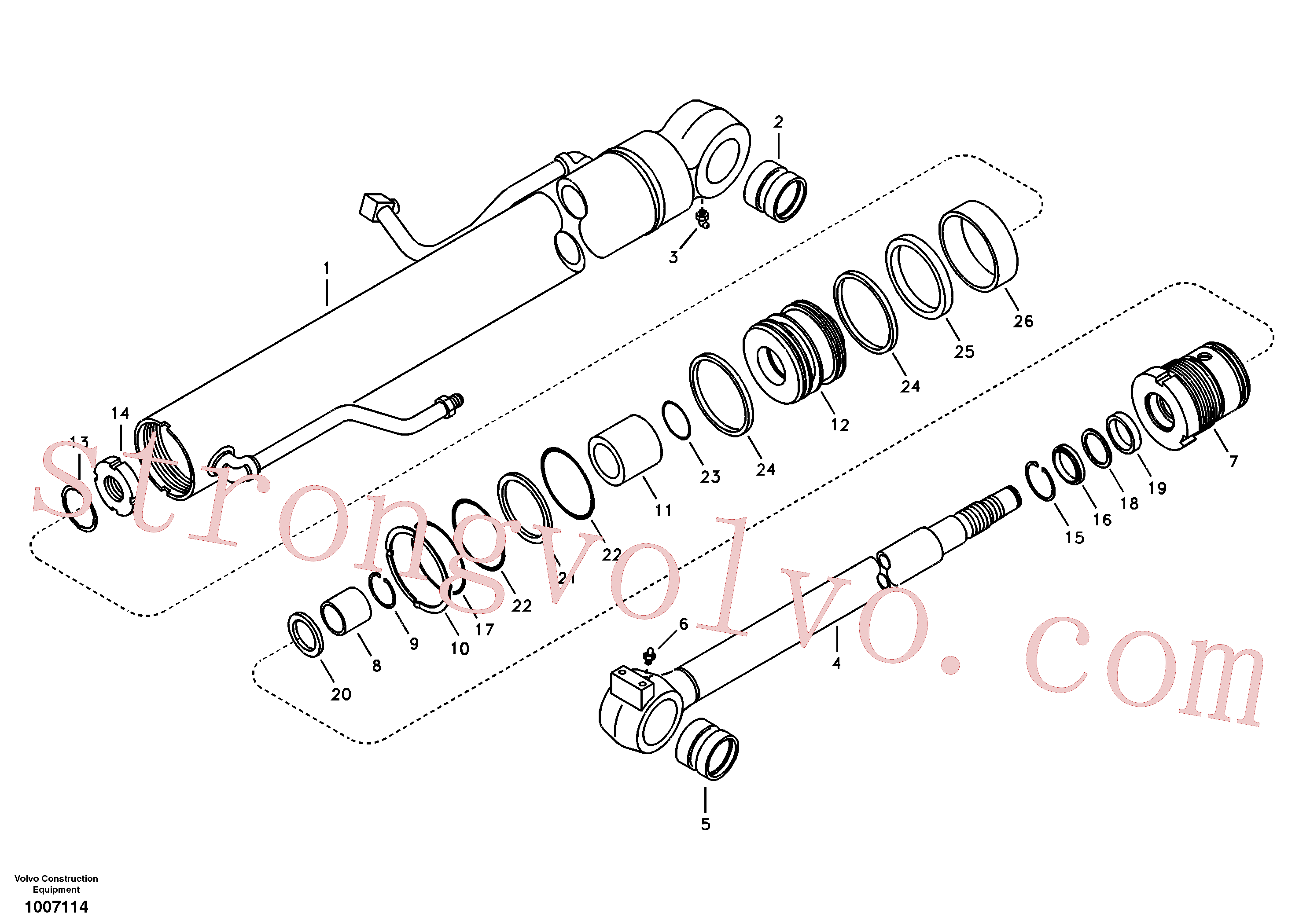 SA9511-12048 Volvo Cilindro da lança(1007114 Montagem)