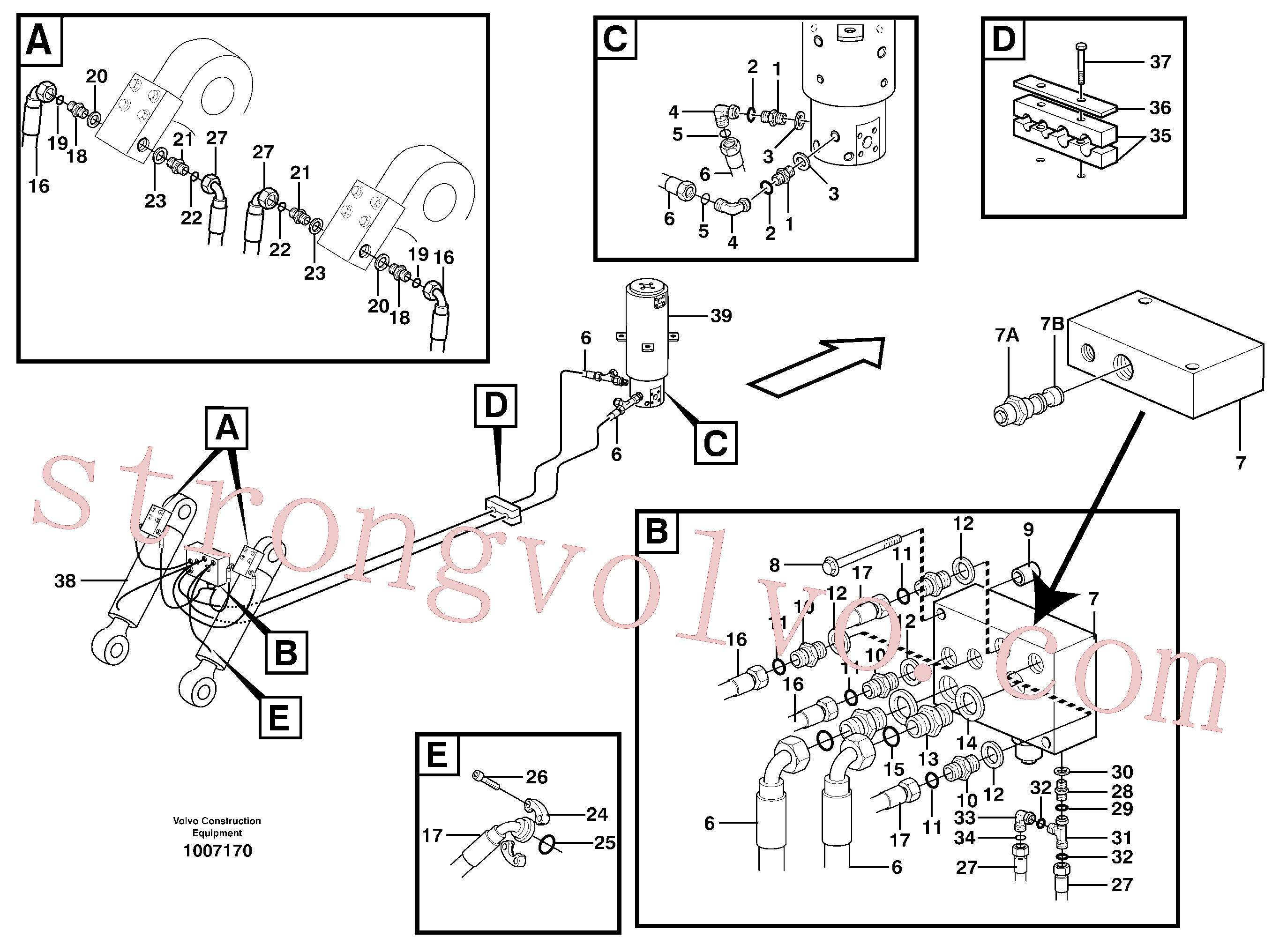 China Made VOE13933930 Niple Volvo Acessórios para escavadeira