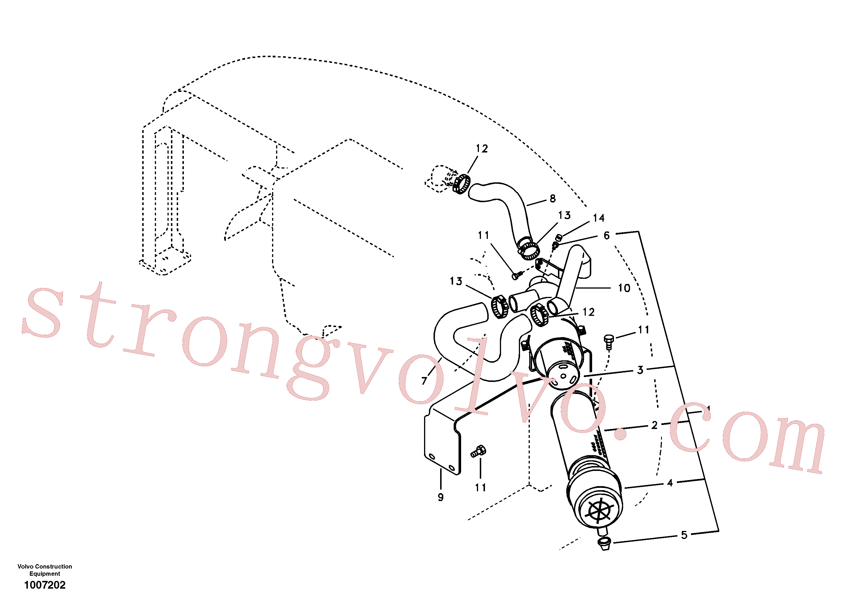 VOE14883762 Volvo Sistema de admissão(1007202 Montagem)