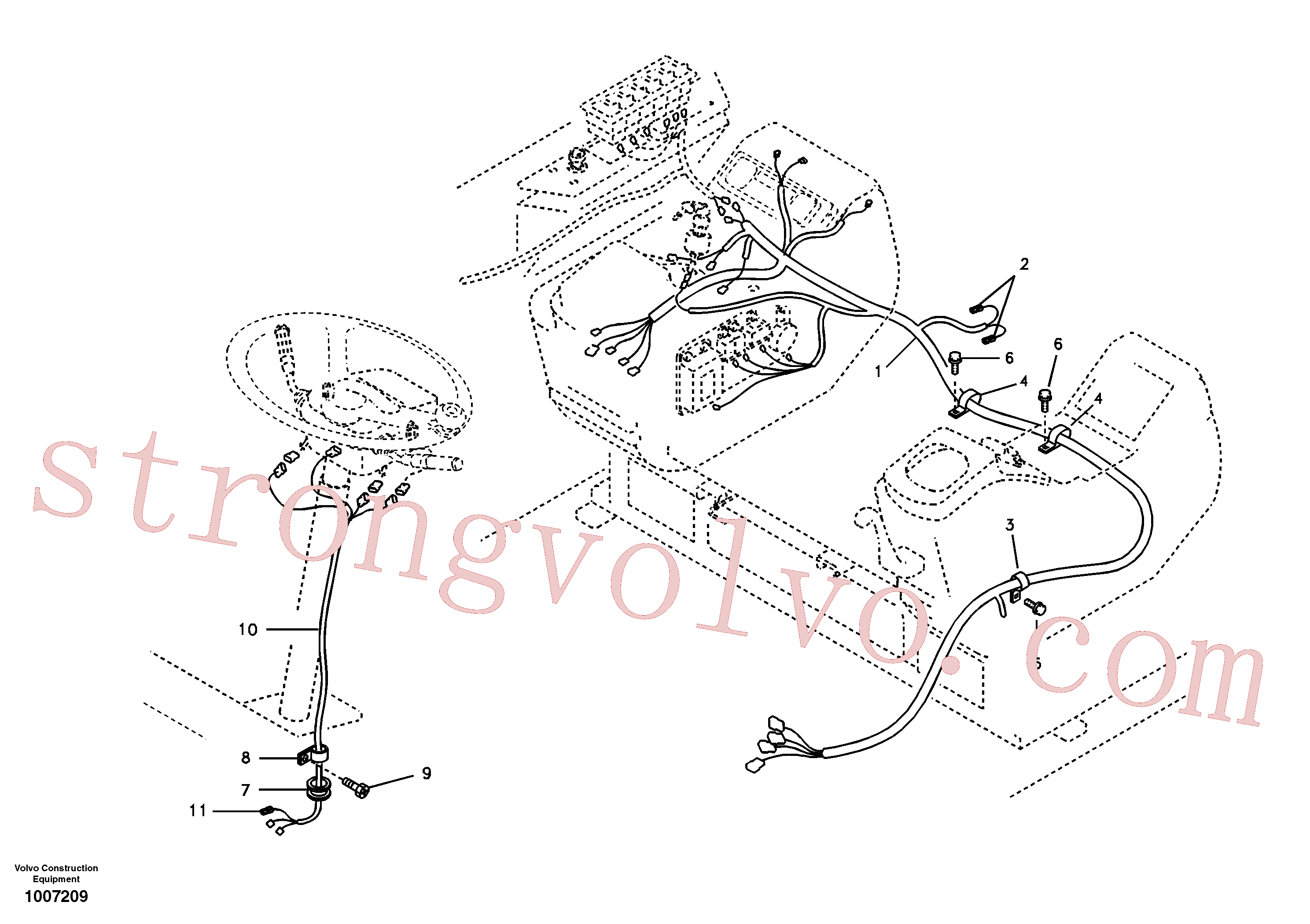 SA9316-02201 Volvo Cablagem, painel de instrumentos(1007209 Montagem)