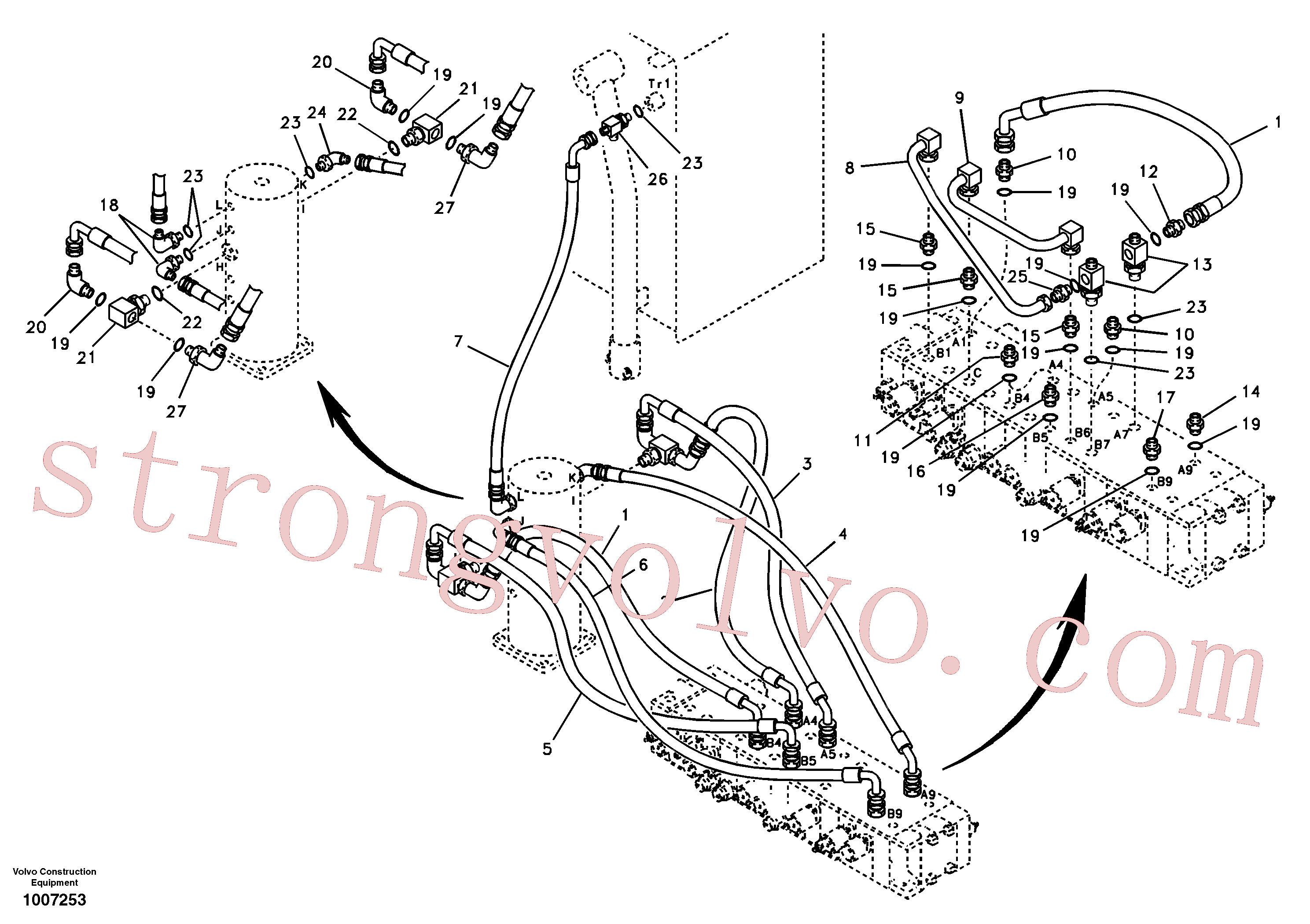 Volvo SA9414-11030 Elbow Volvo Acessórios para escavadeira