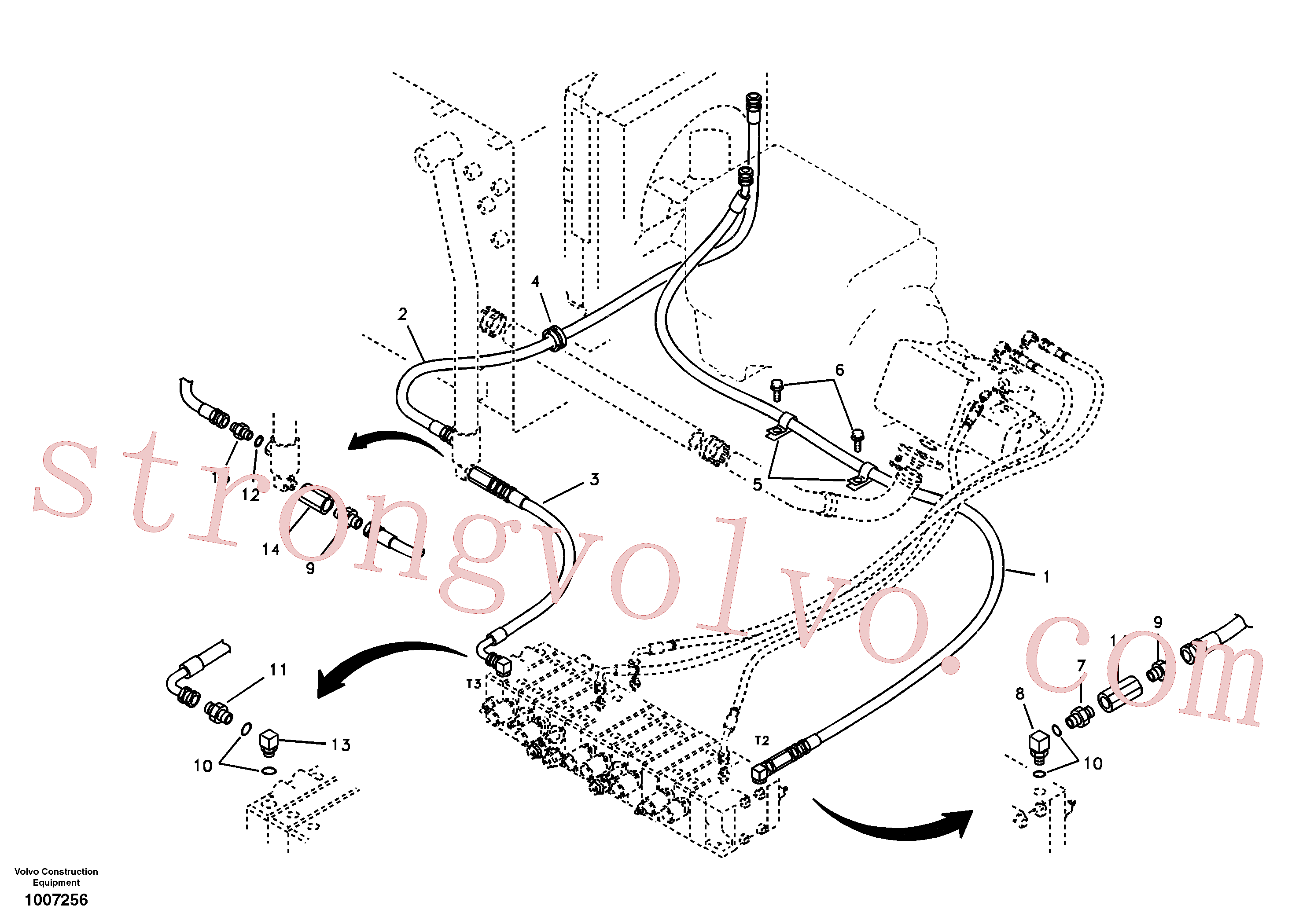 SA9411-95160 Volvo Sistema hidráulico, tanque hidráulico para o refrigerador de óleo hidráulico(1007256 Montagem)