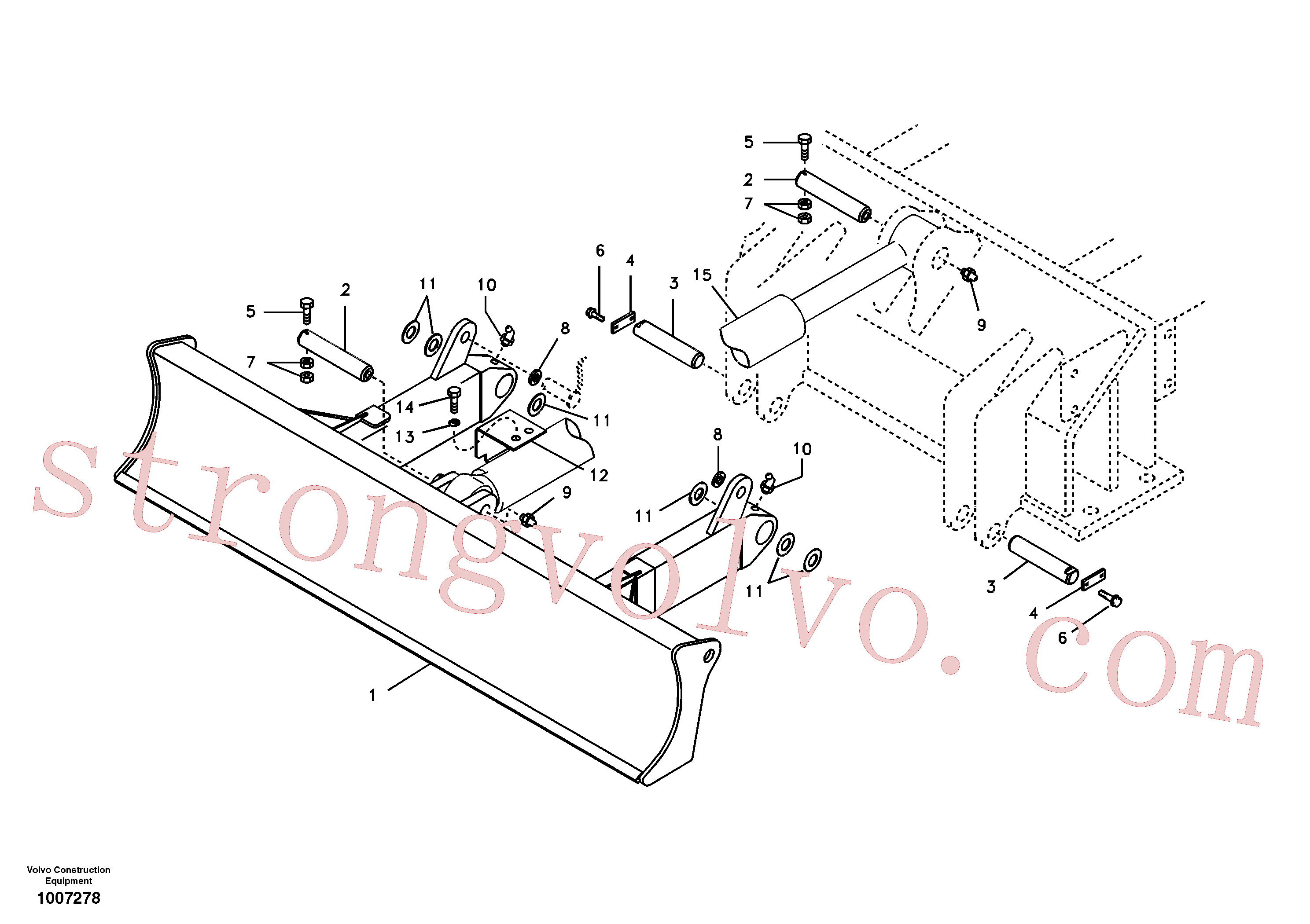 VOE14567395 Volvo Lâmina niveladora(1007278 Montagem)