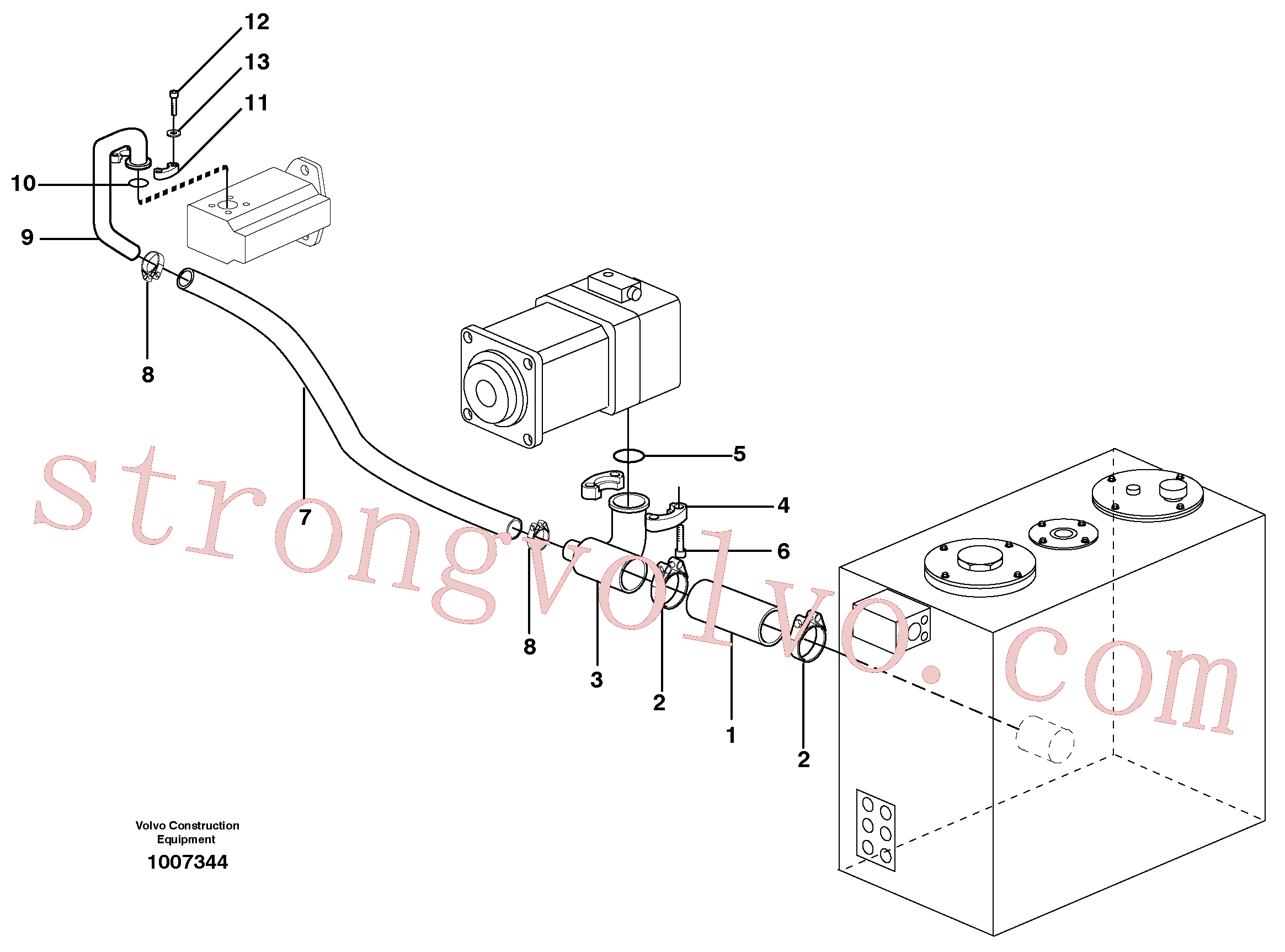 Volvo Acessórios para escavadeira VOE14377138 Mangueira de sucção Acessórios