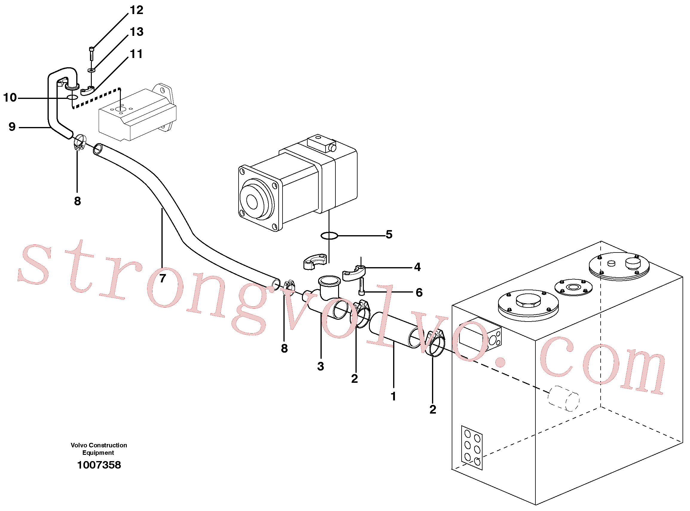 VOE14377700 Mangueira de sucção Volvo escavadeira
