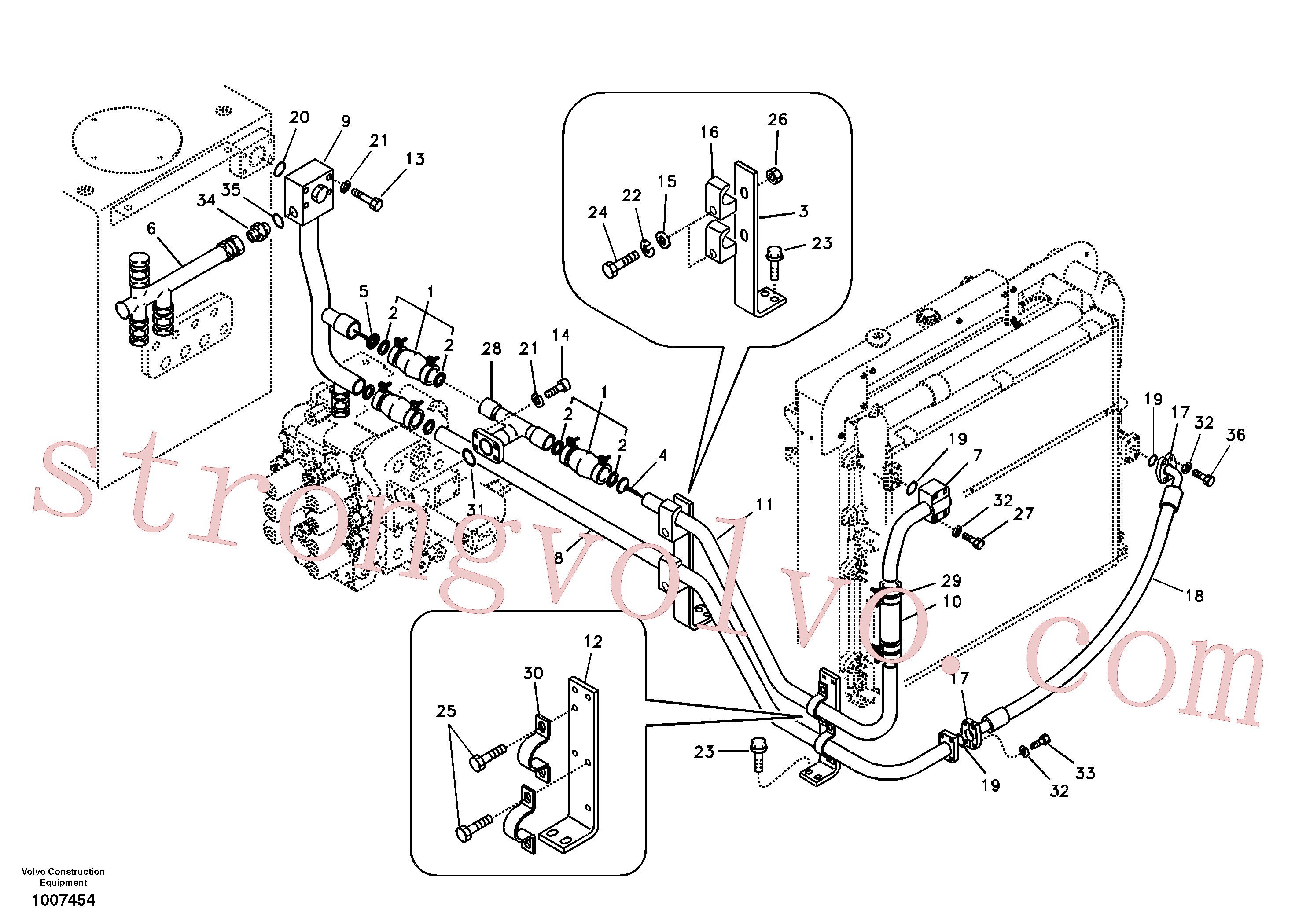 VOE14531081 Volvo Sistema hidráulico, tanque hidráulico para o refrigerador de óleo hidráulico(1007454 Montagem)