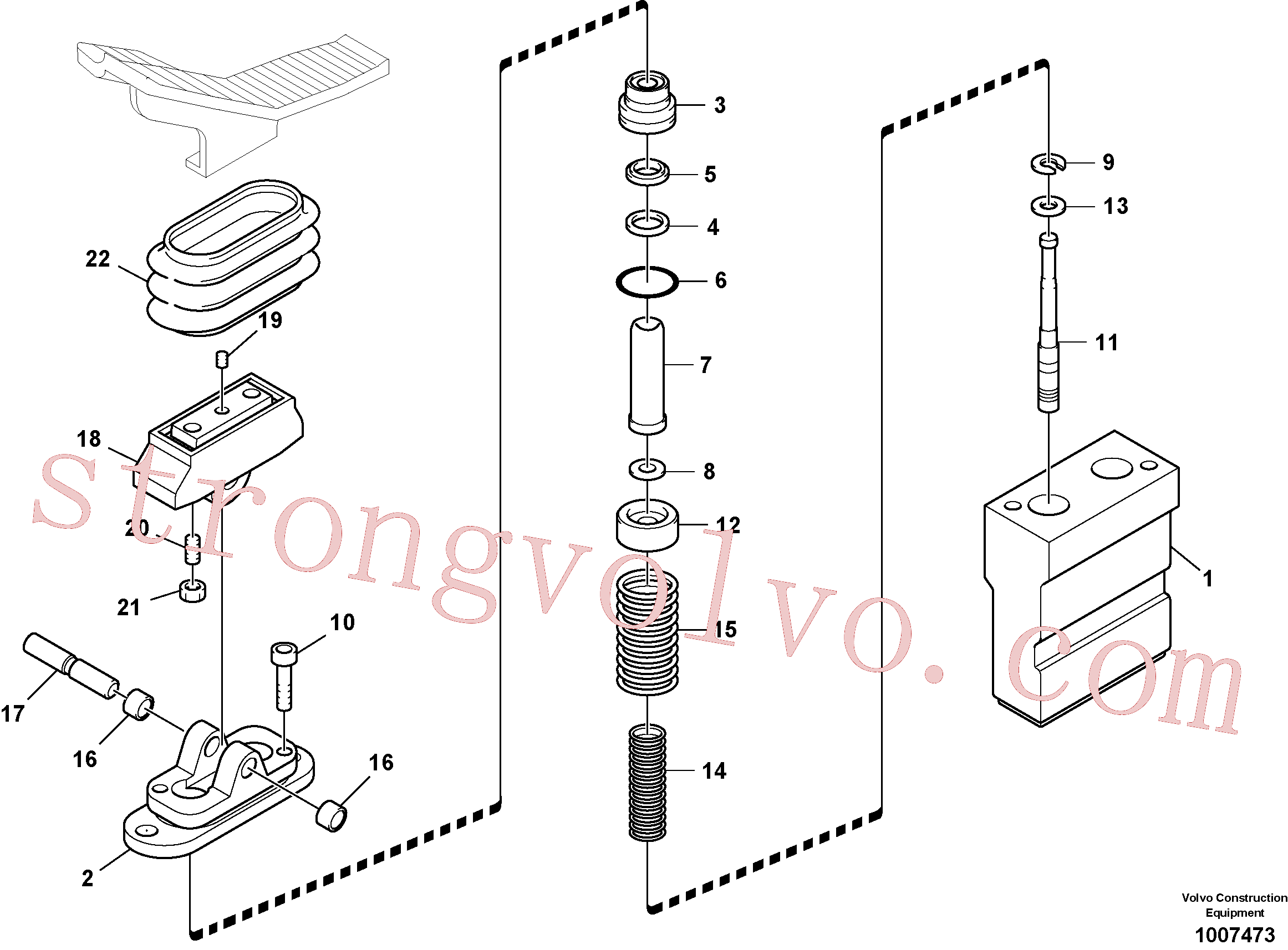 VOE14500149 Spring Inscreva-se para Volvo Acessórios para escavadeira